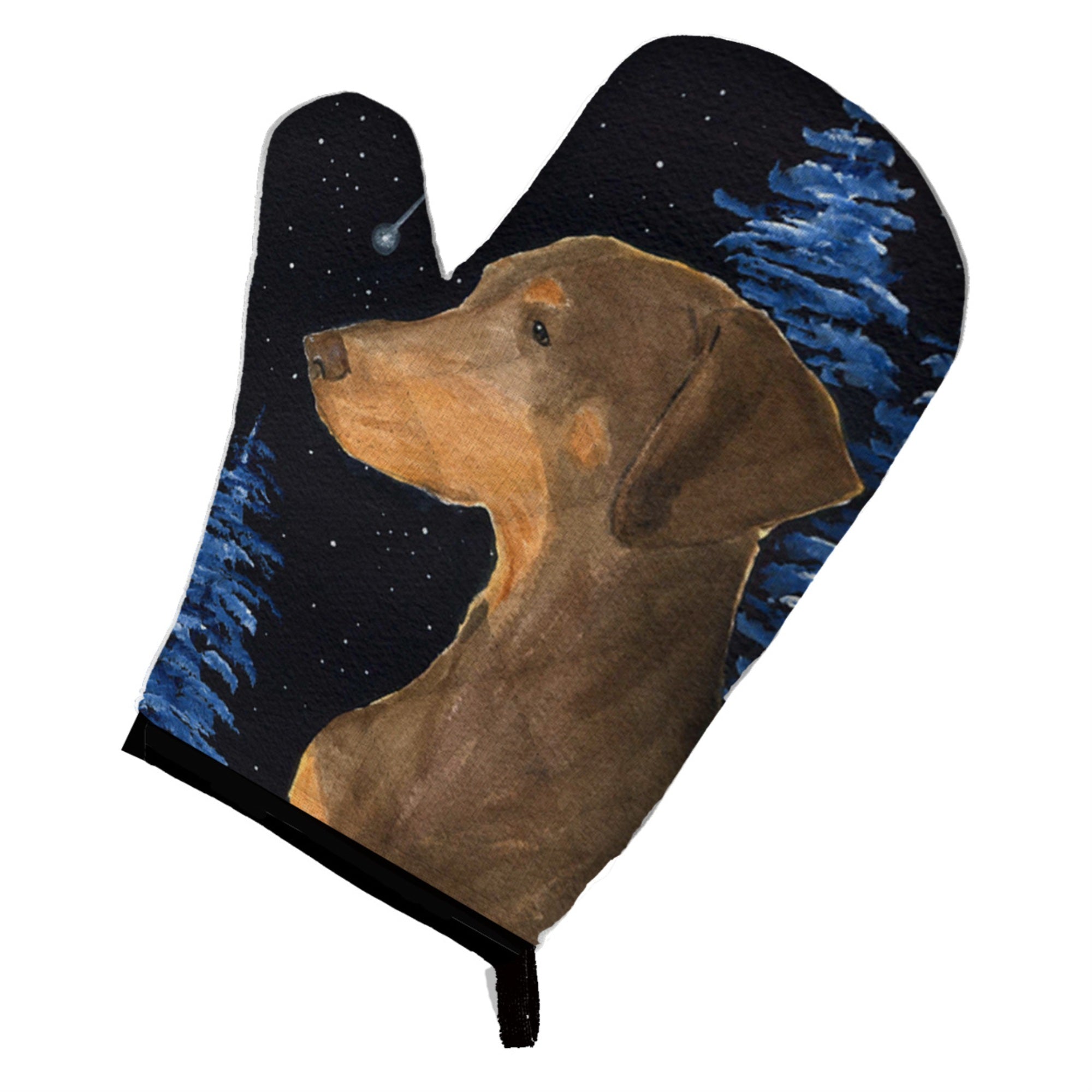 Caroline'S Treasures Ss8462Ovmt Starry Night Doberman Oven Mitt, 12 By 8.5, Multicolor