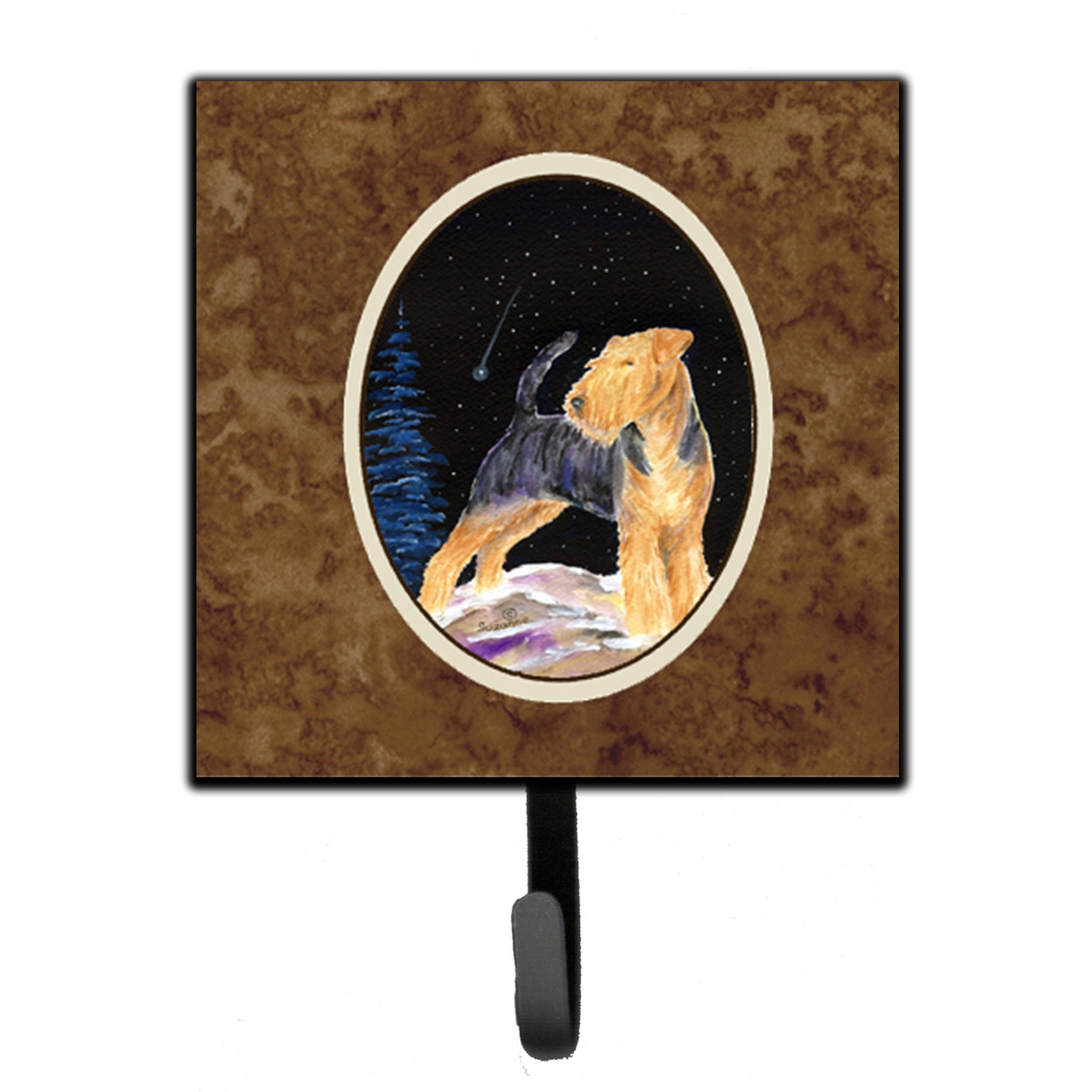 Caroline'S Treasures Ss8464Sh4 Starry Night Welsh Terrier Leash Holder Or Key Hook, Small, Multicolor