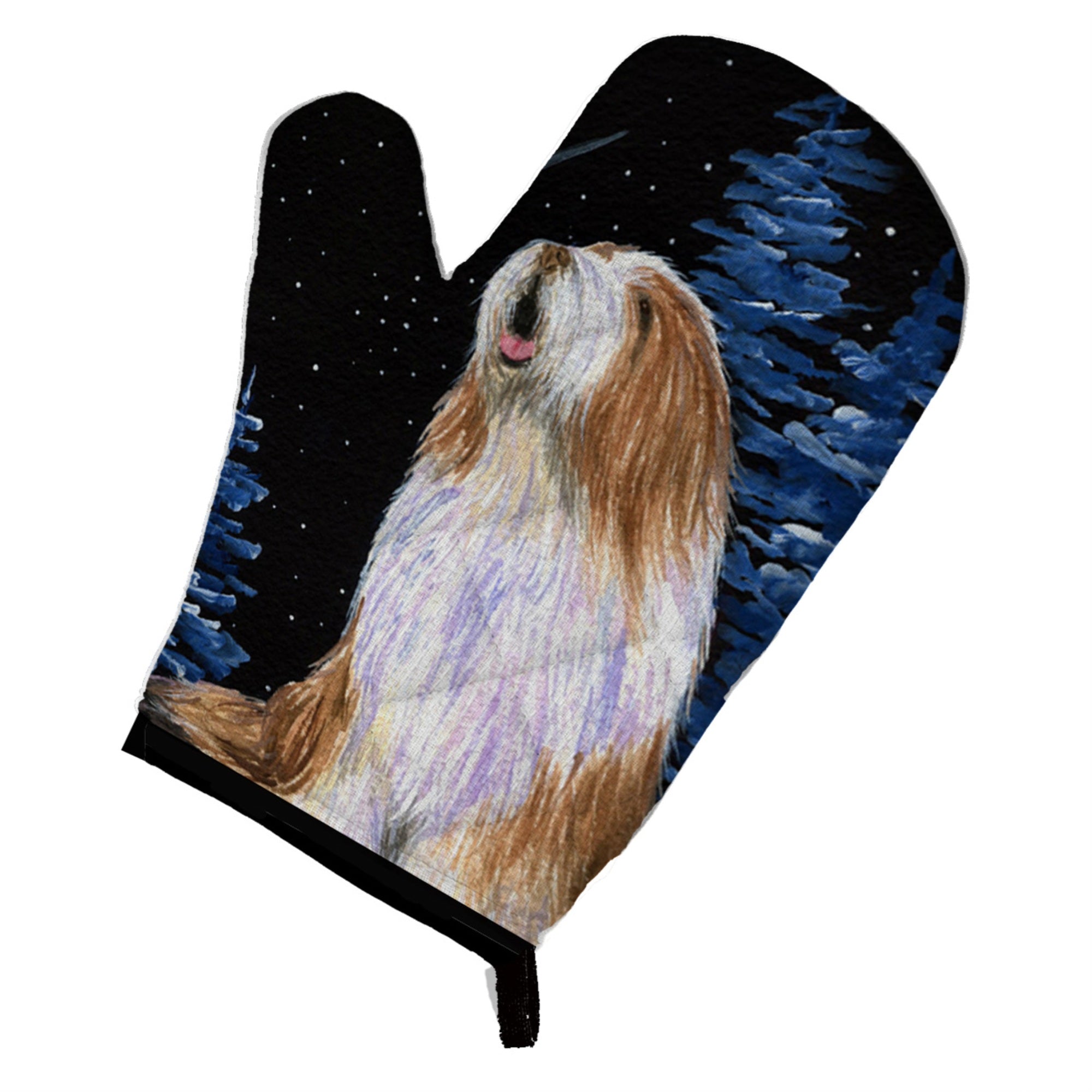 Caroline'S Treasures Ss8467Ovmt Starry Night Bearded Collie Oven Mitt, 12 By 8.5, Multicolor