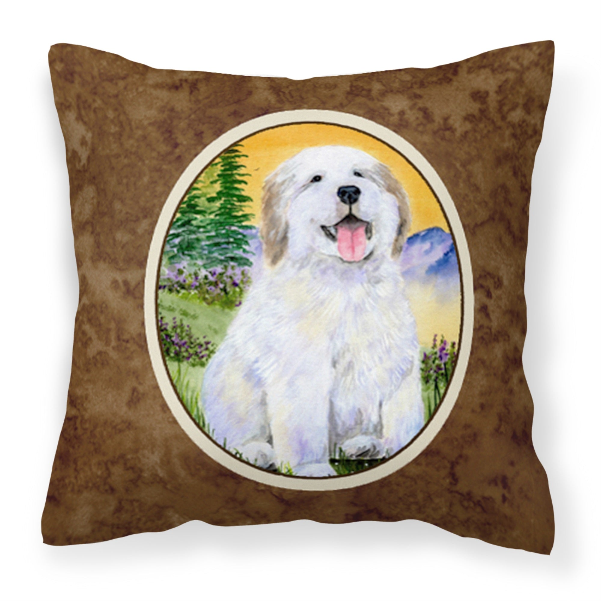 Caroline'S Treasures Ss8469Pw1414 Great Pyrenees Decorative Canvas Fabric Pillow, Large, Multicolor