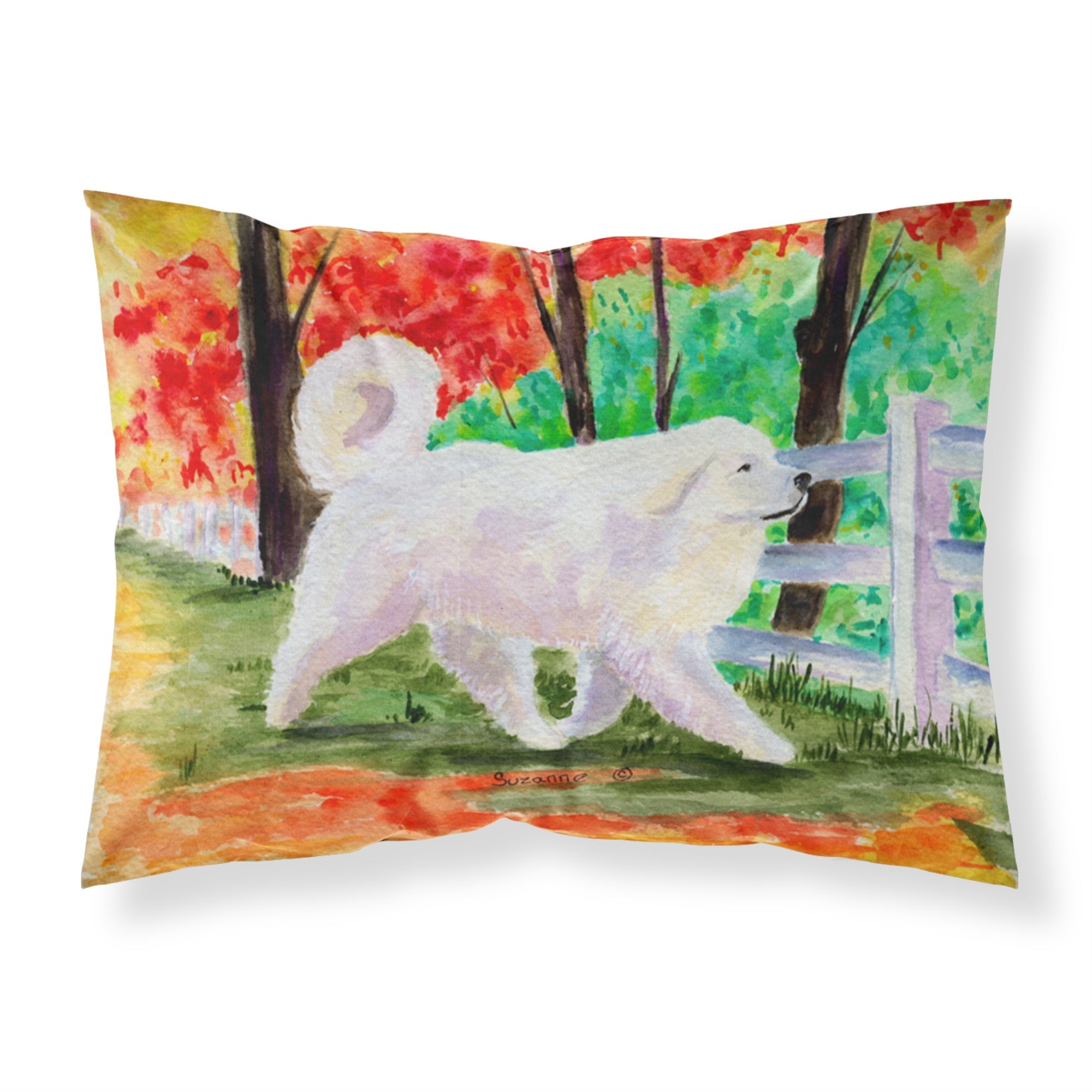 Caroline'S Treasures Ss8472Pillowcase Great Pyrenees Moisture Wicking Fabric Standard Pillowcase, Large, Multicolor