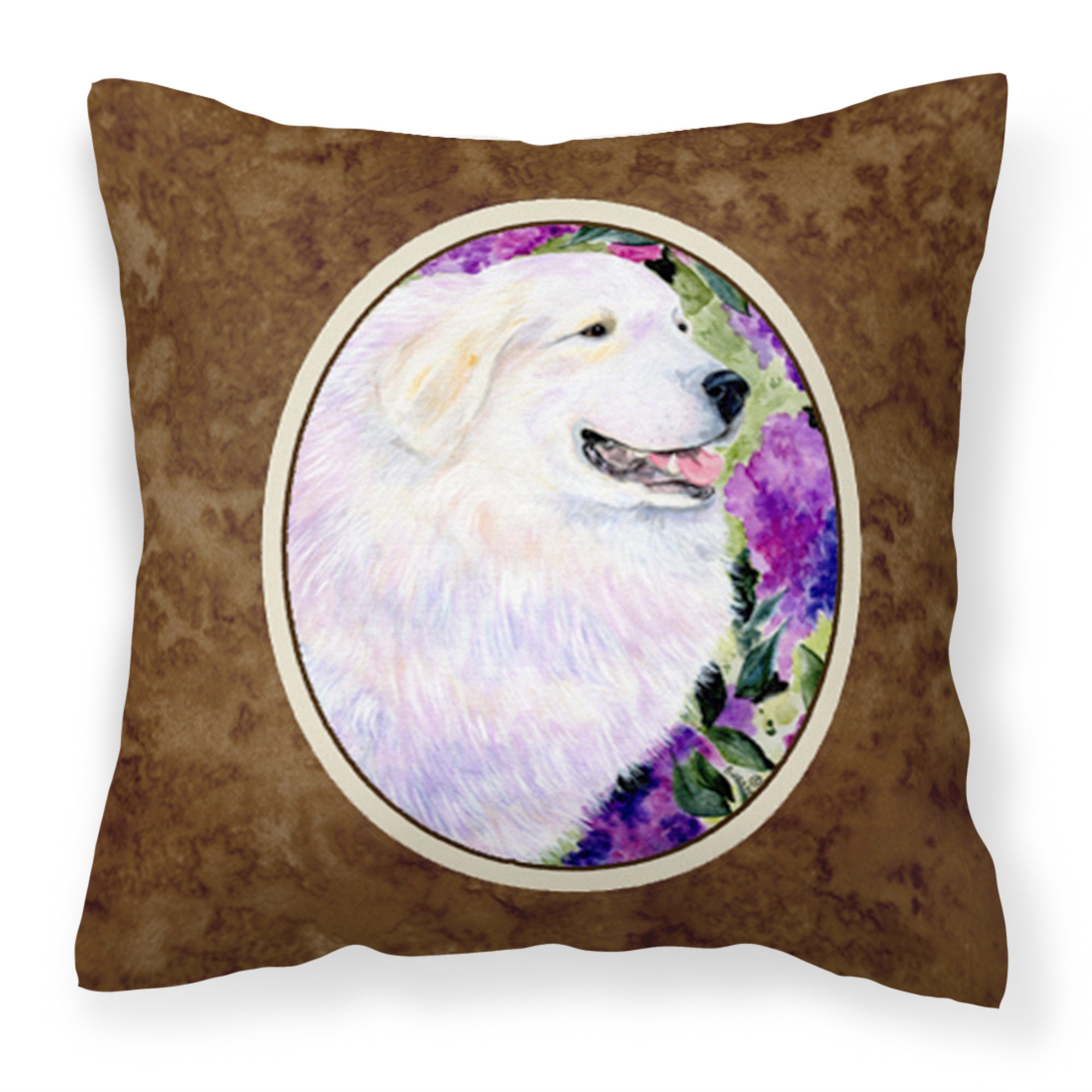 Caroline'S Treasures Ss8474Pw1414 Great Pyrenees Decorative Canvas Fabric Pillow, Large, Multicolor