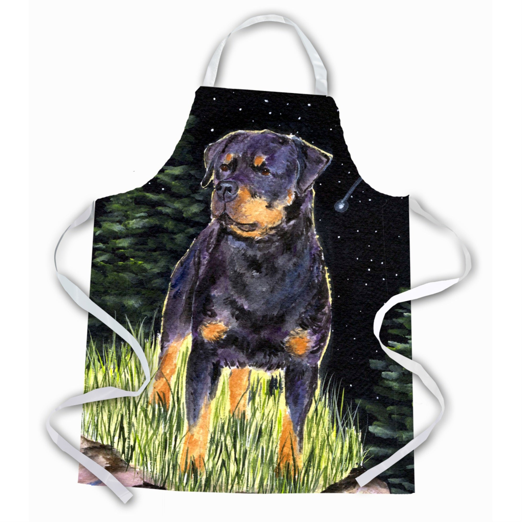 Caroline'S Treasures Ss8475Apron Starry Night Rottweiler Apron, Large, Multicolor