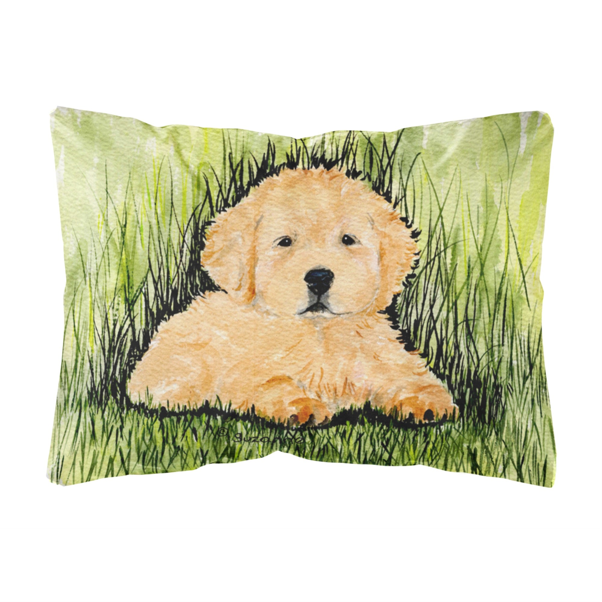 Caroline'S Treasures Ss8476Pw1216 Golden Retriever Decorative Canvas Fabric Pillow, Large, Multicolor