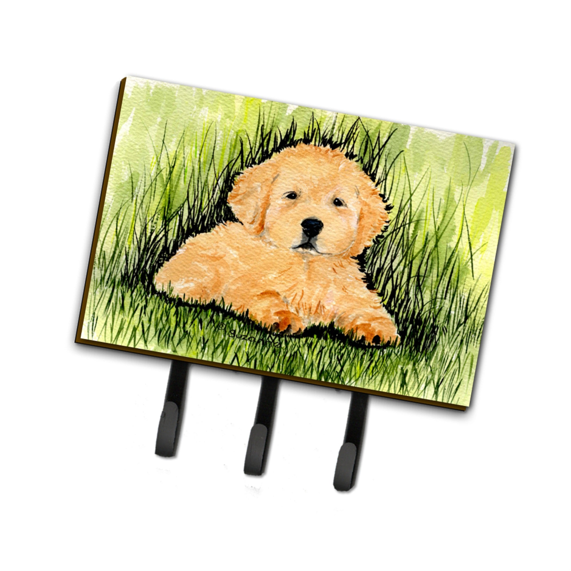 Caroline'S Treasures Ss8476Th68 Golden Retriever Leash Holder Or Key Hook, Large, Multicolor