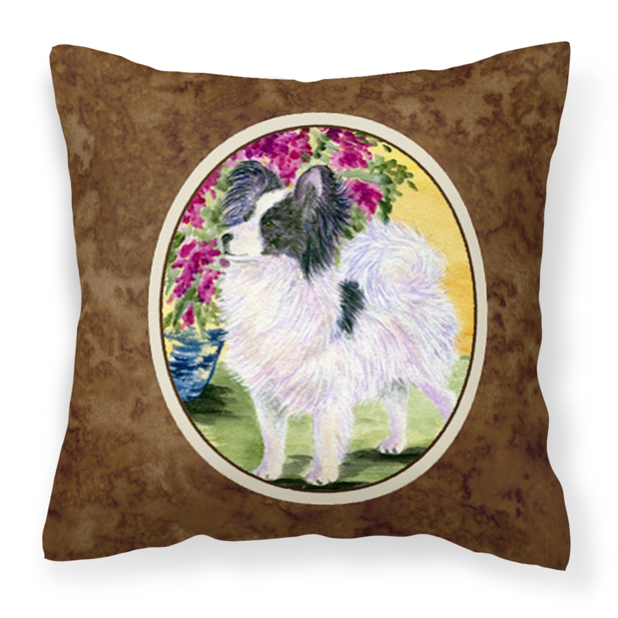 Caroline'S Treasures Ss8477Pw1414 Papillon Decorative Canvas Fabric Pillow, Large, Multicolor