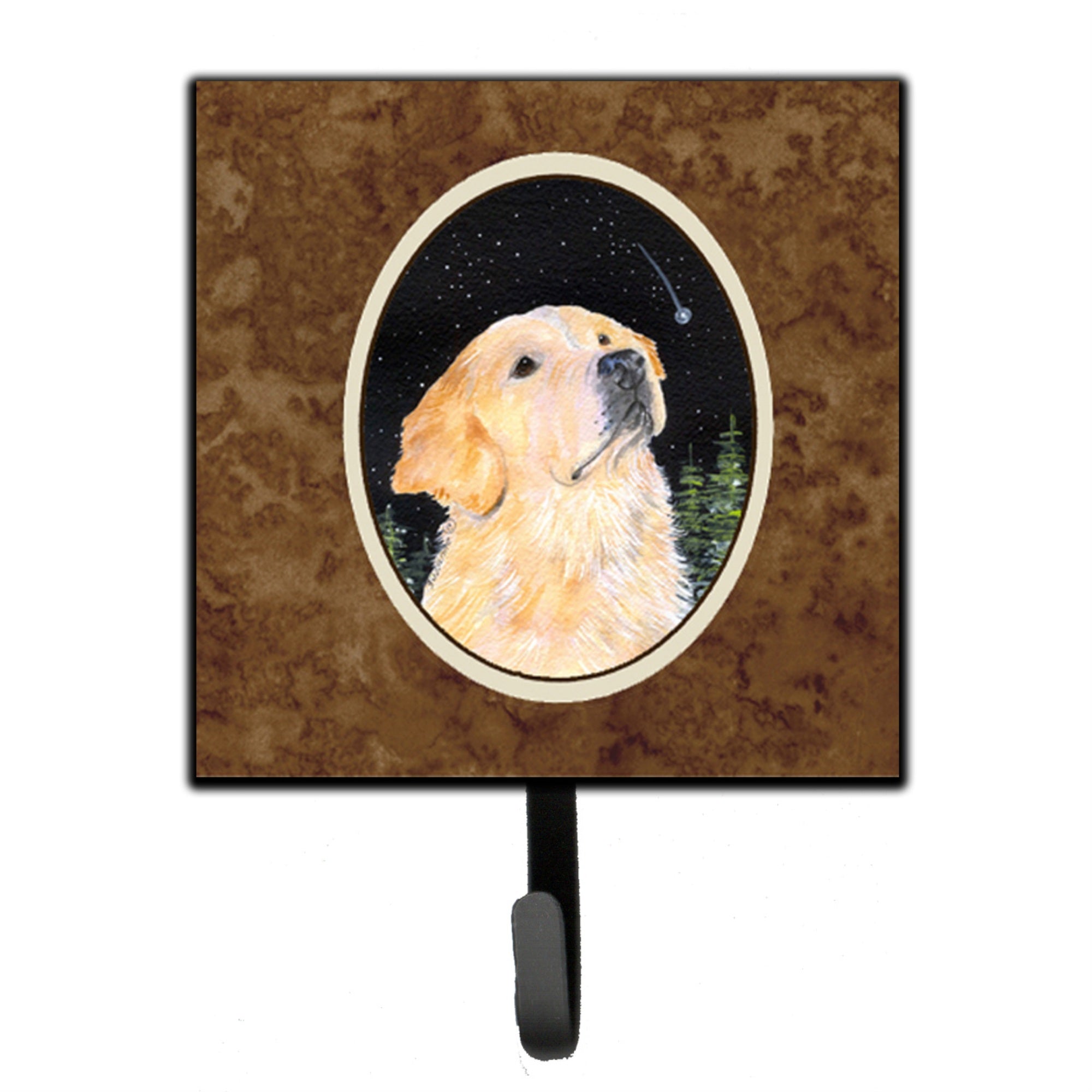 Caroline'S Treasures Ss8480Sh4 Starry Night Golden Retriever Leash Holder Or Key Hook, Small, Multicolor