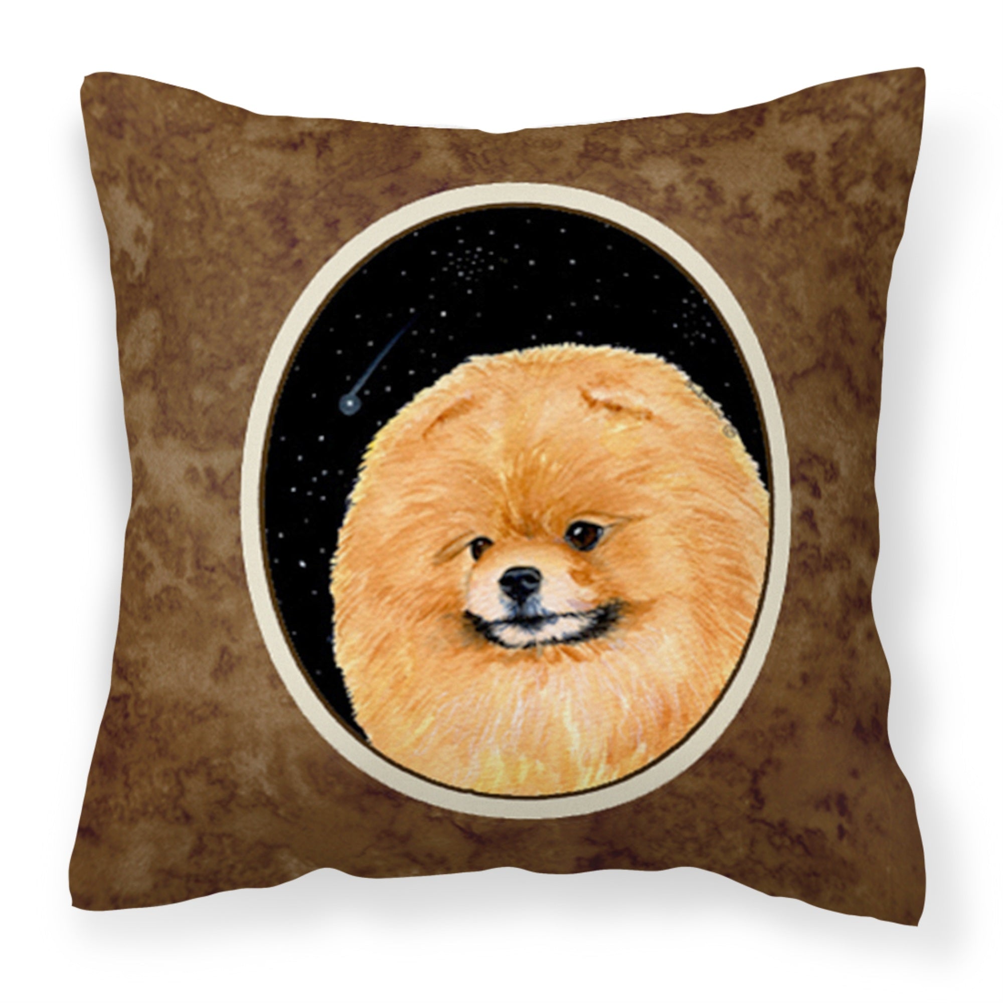Caroline'S Treasures Ss8481Pw1414 Starry Night Pomeranian Decorative Canvas Fabric Pillow, Large, Multicolor