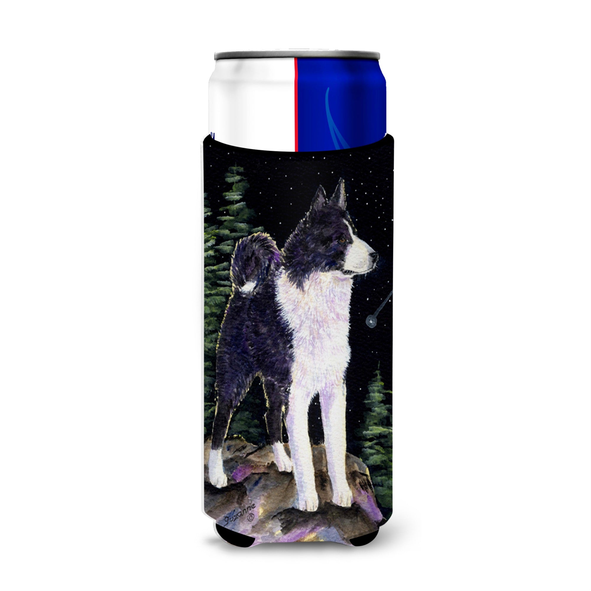 Starry Night Karelian Bear Dog Ultra Beverage Insulators For Slim Cans Ss8483Muk