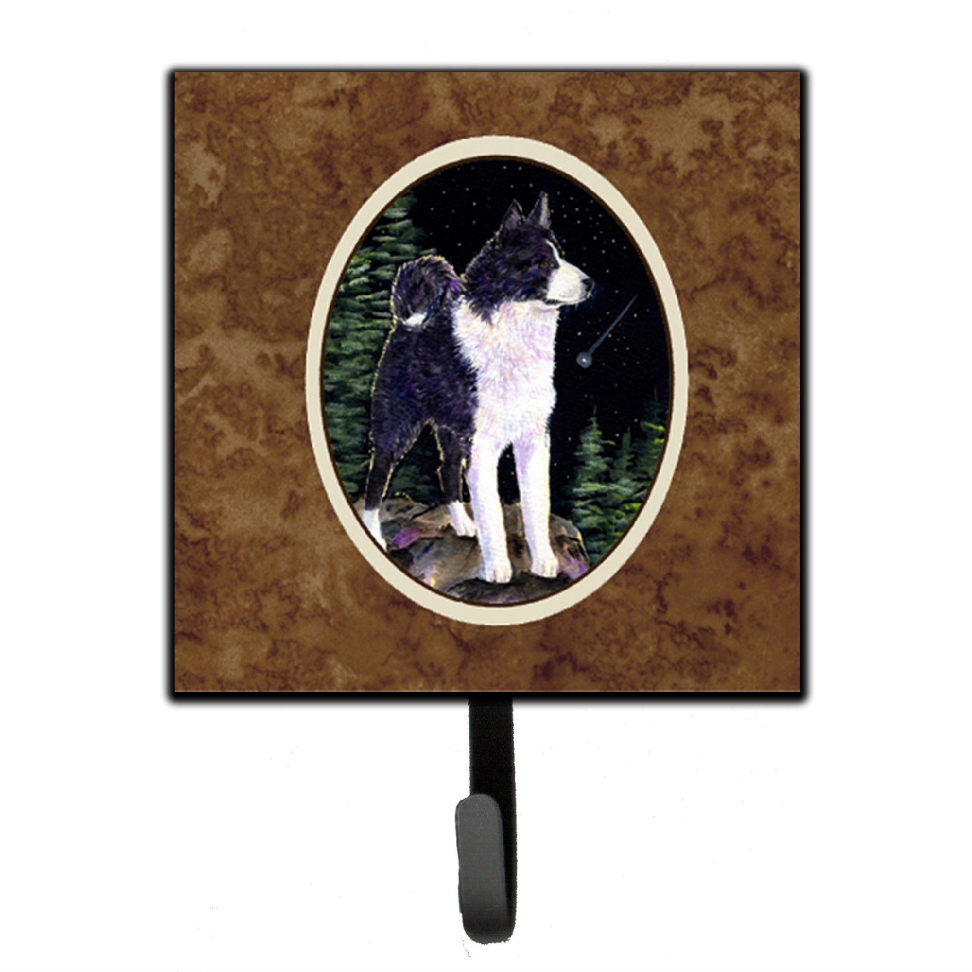 Caroline'S Treasures Ss8483Sh4 Starry Night Karelian Bear Dog Leash Holder Or Key Hook, Small, Multicolor