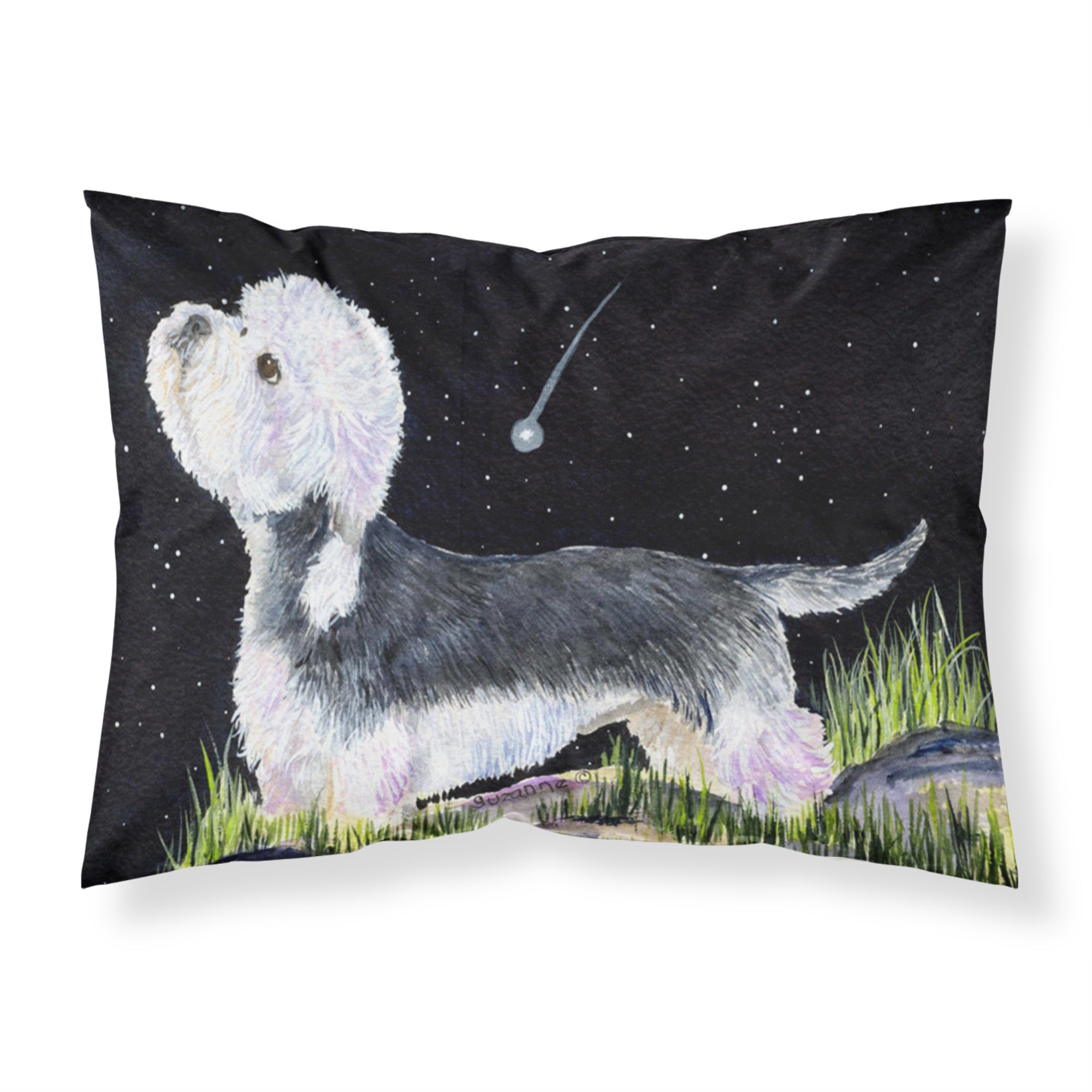 Caroline'S Treasures Ss8486Pillowcase Starry Night Dandie Dinmont Terrier Moisture Wicking Fabric Standard Pillowcase, Large,