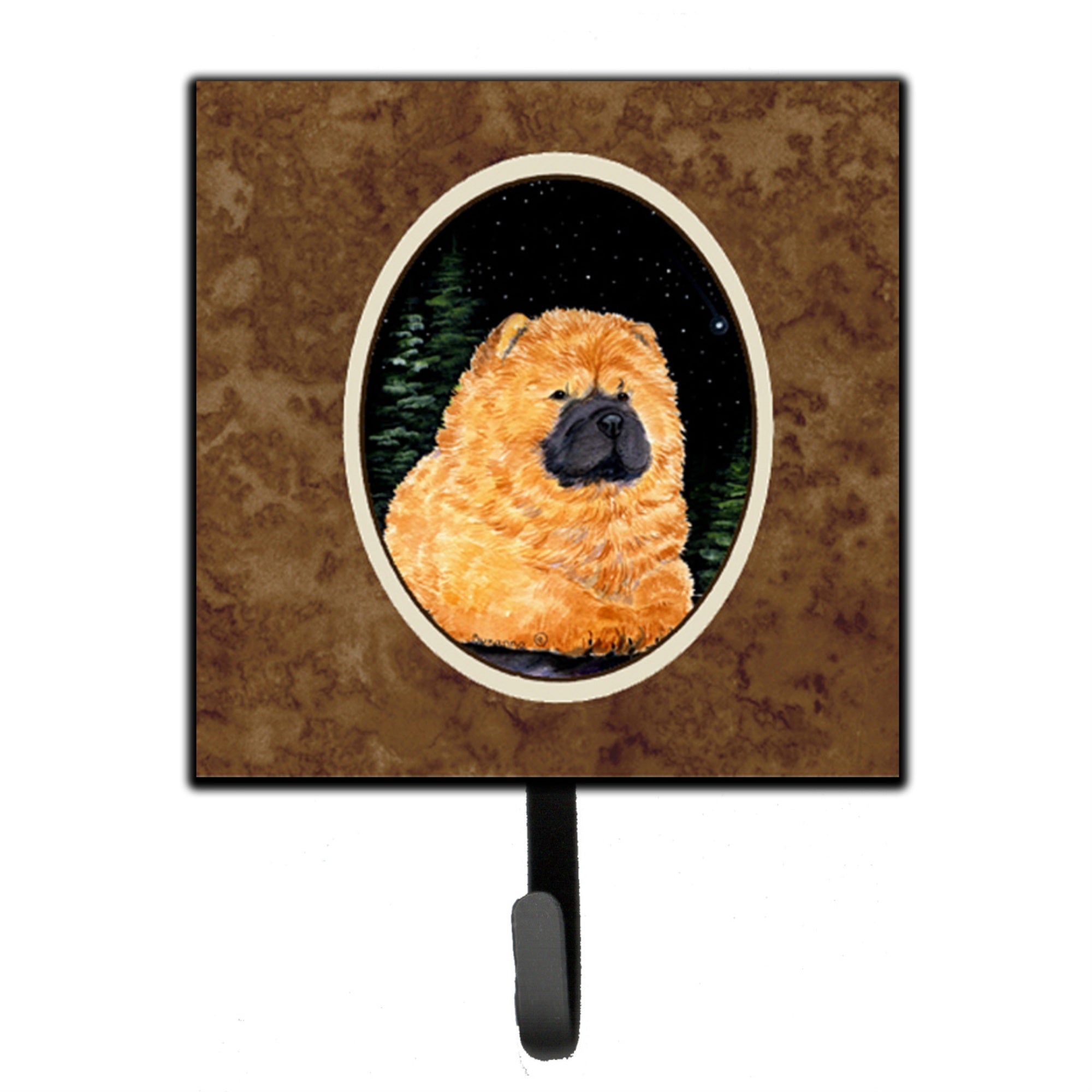 Caroline'S Treasures Ss8489Sh4 Starry Night Chow Chow Leash Holder Or Key Hook, Small, Multicolor