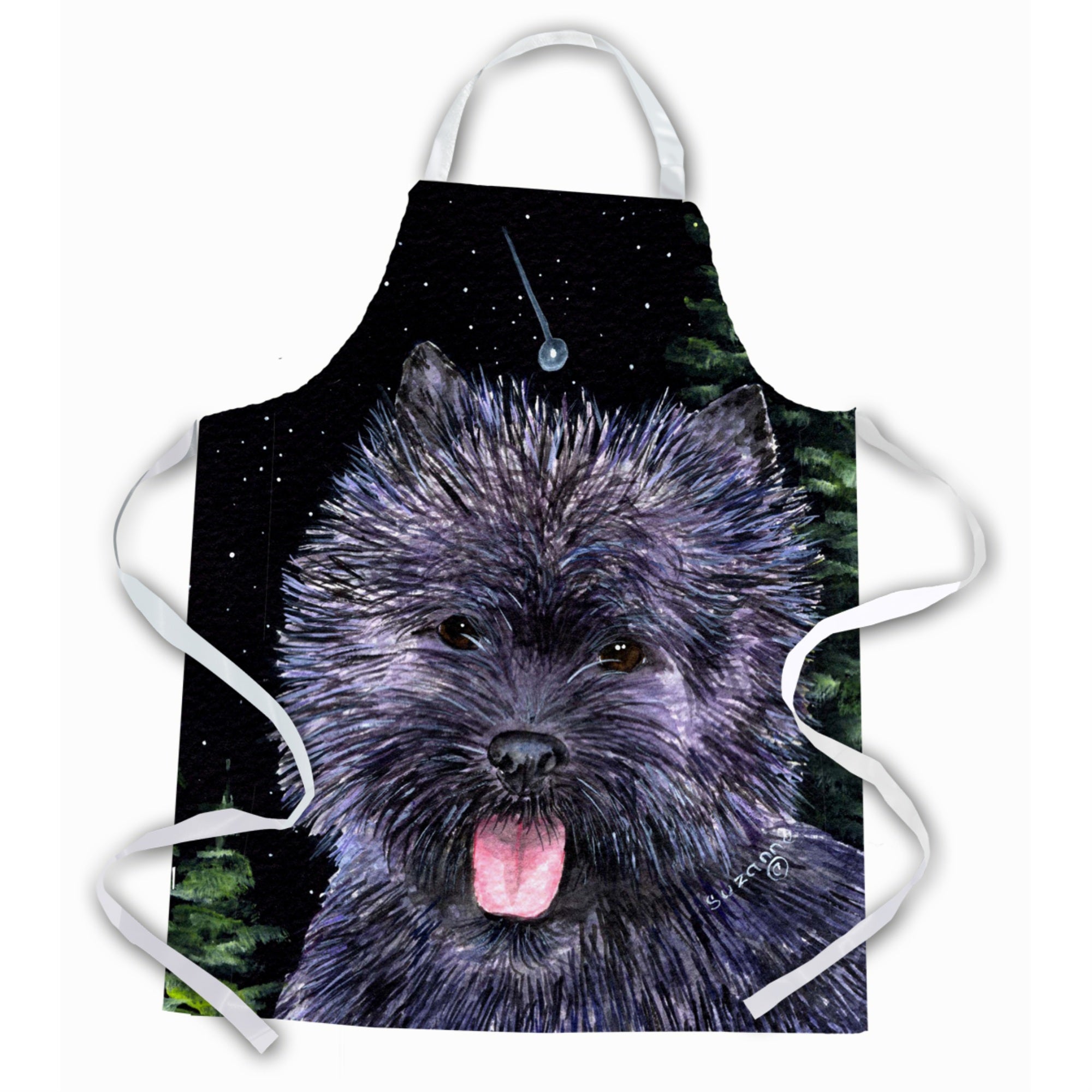 Caroline'S Treasures Ss8494Apron Starry Night Cairn Terrier Apron, Large, Multicolor
