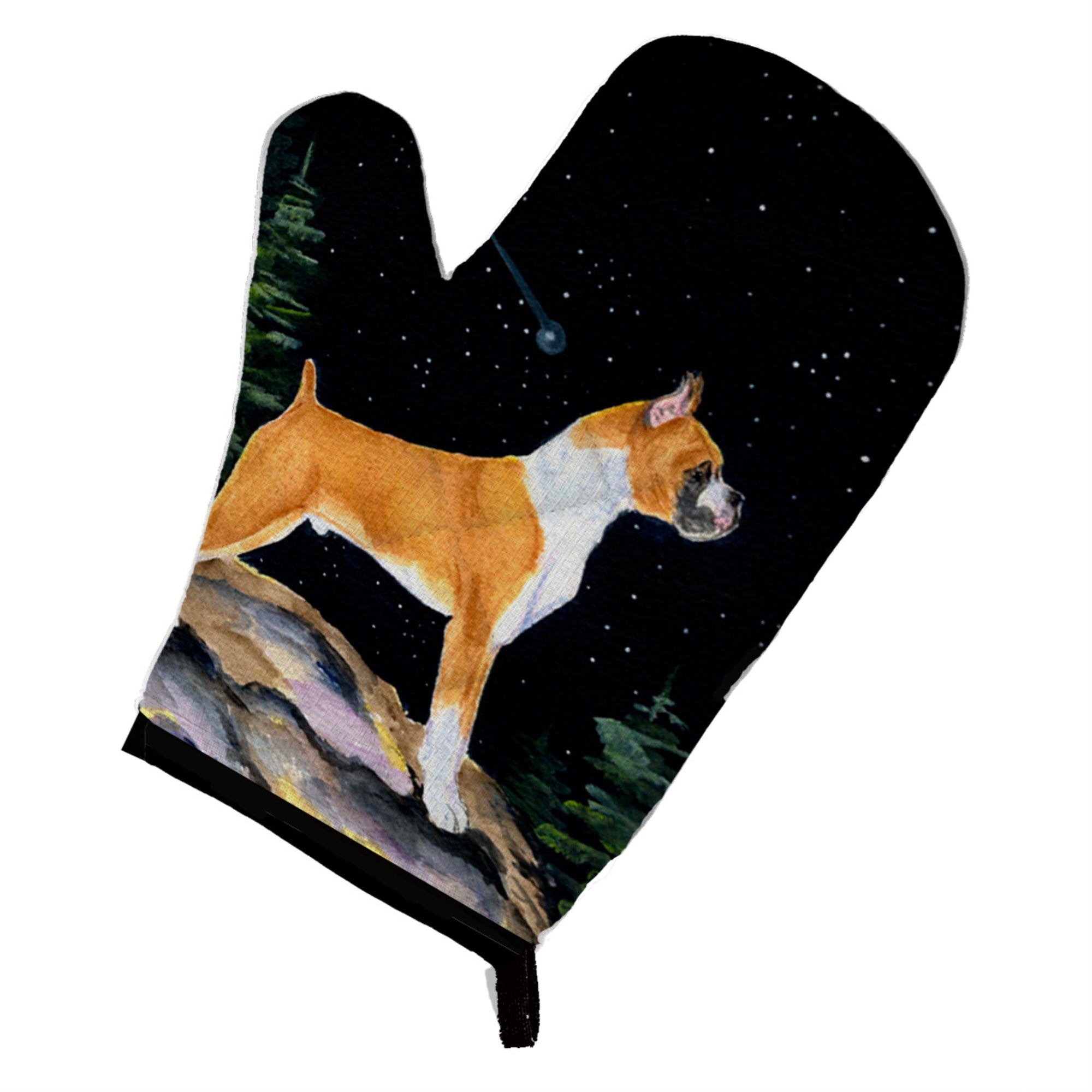 Caroline'S Treasures Ss8496Ovmt Starry Night Boxer Oven Mitt, 12 By 8.5, Multicolor