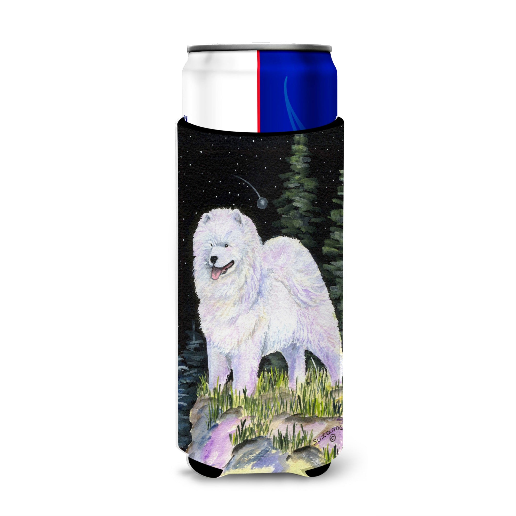 Starry Night Samoyed Ultra Beverage Insulators For Slim Cans Ss8498Muk