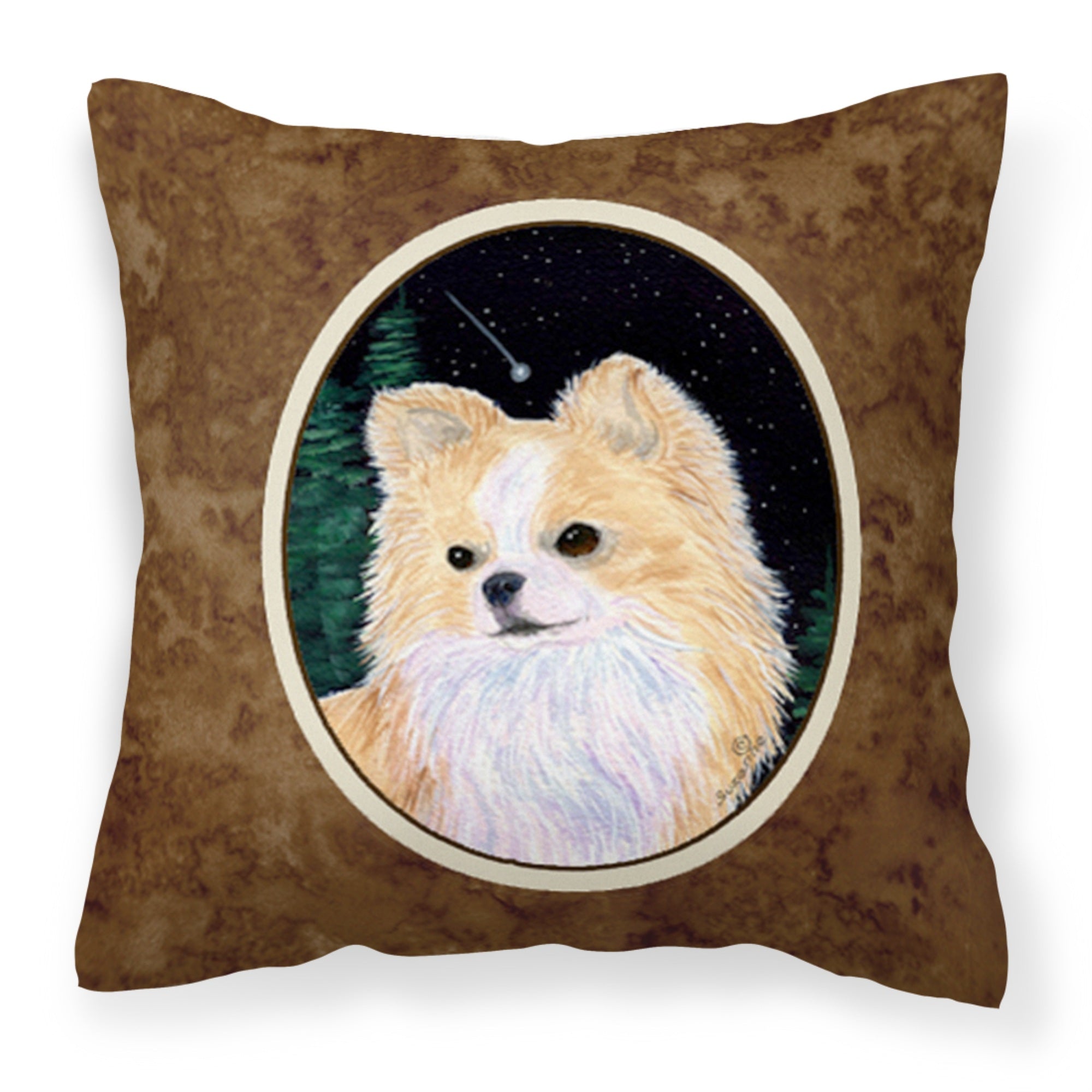 Caroline'S Treasures Ss8508Pw1414 Starry Night Chihuahua Decorative Canvas Fabric Pillow, Large, Multicolor