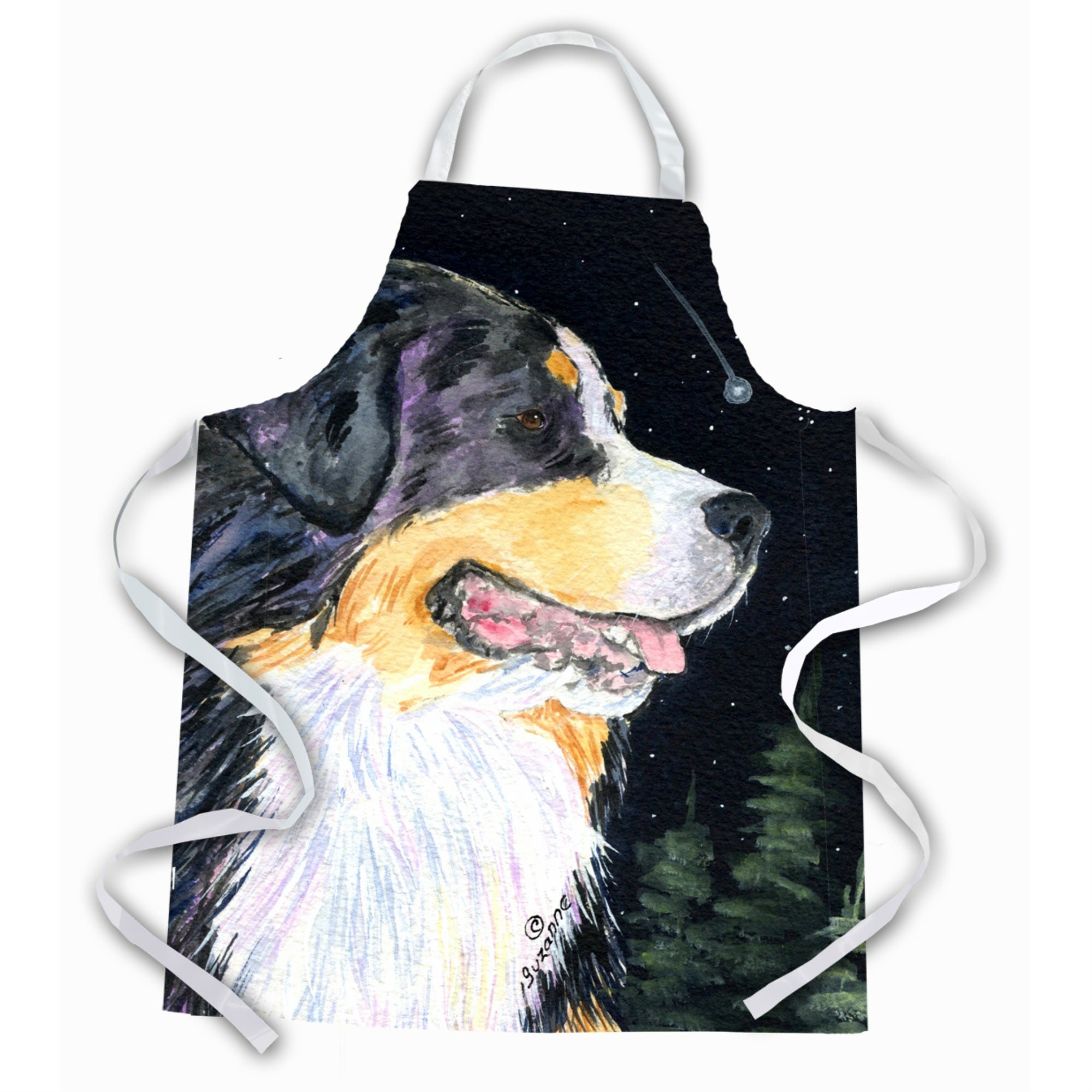 Caroline'S Treasures Ss8512Apron Starry Night Bernese Mountain Dog Apron, Large, Multicolor