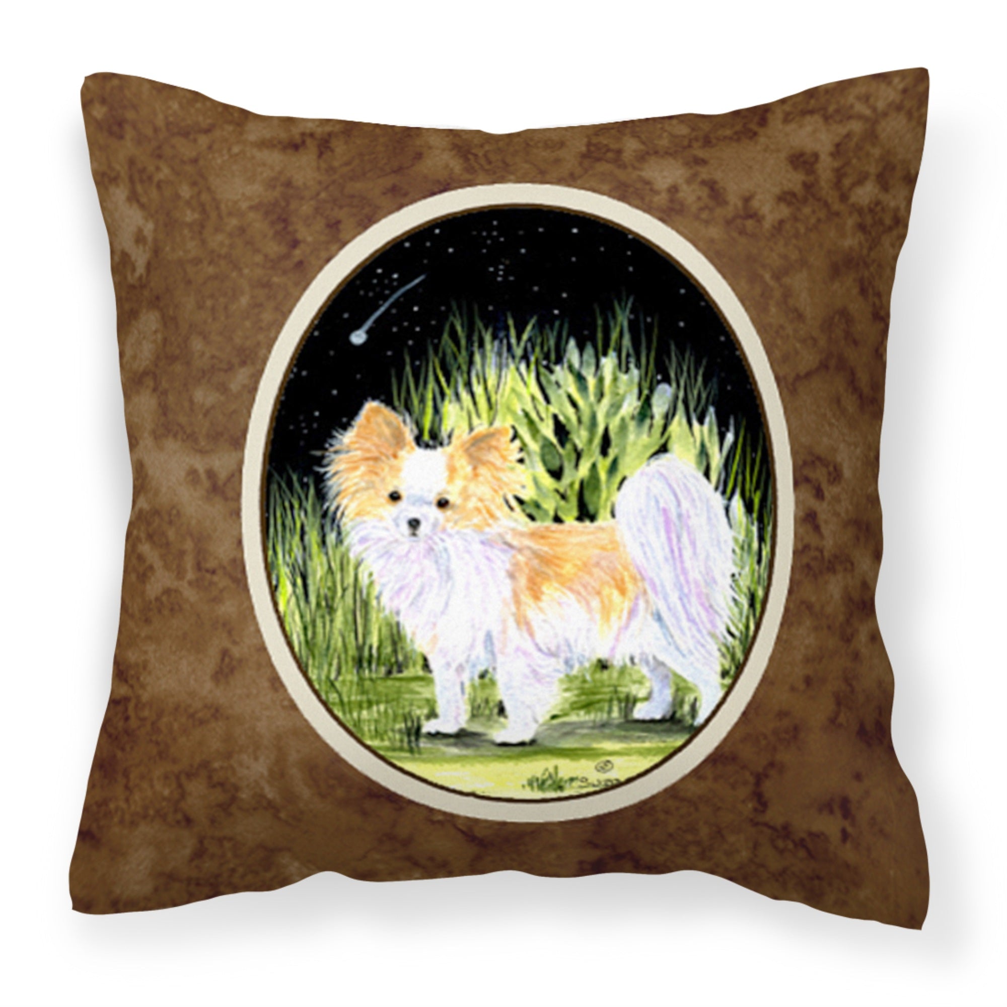 Caroline'S Treasures Ss8516Pw1414 Starry Night Chihuahua Decorative Canvas Fabric Pillow, Large, Multicolor