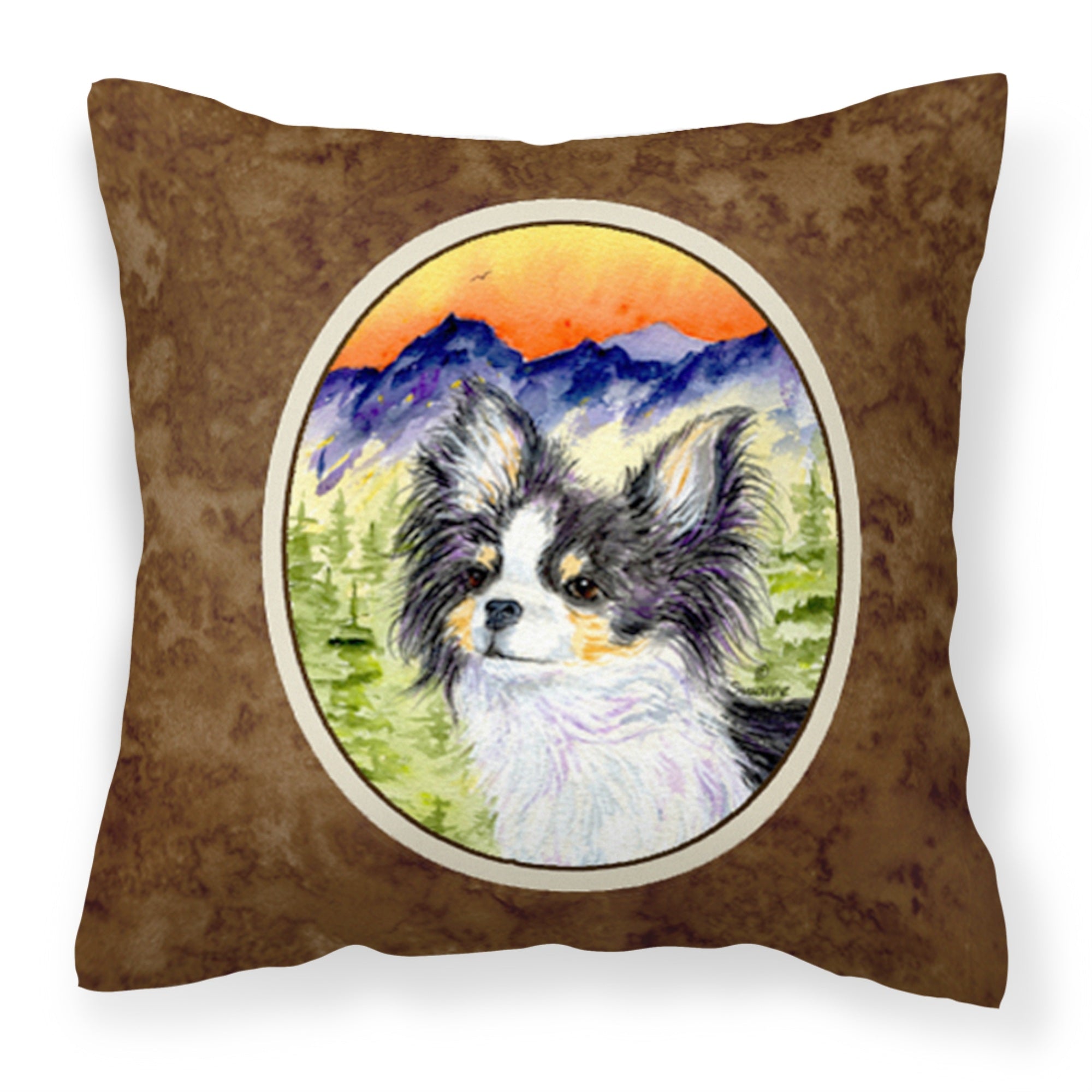 Caroline'S Treasures Ss8517Pw1414 Chihuahua Decorative Canvas Fabric Pillow, Large, Multicolor