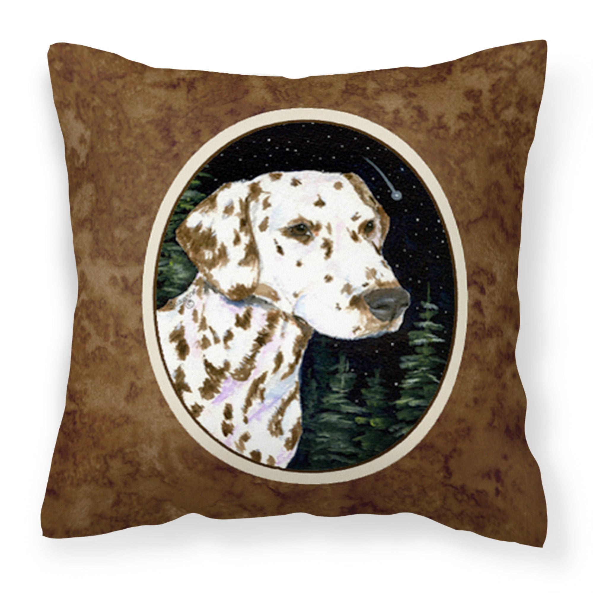 Caroline'S Treasures Ss8518Pw1414 Starry Night Dalmatian Decorative Canvas Fabric Pillow, Large, Multicolor