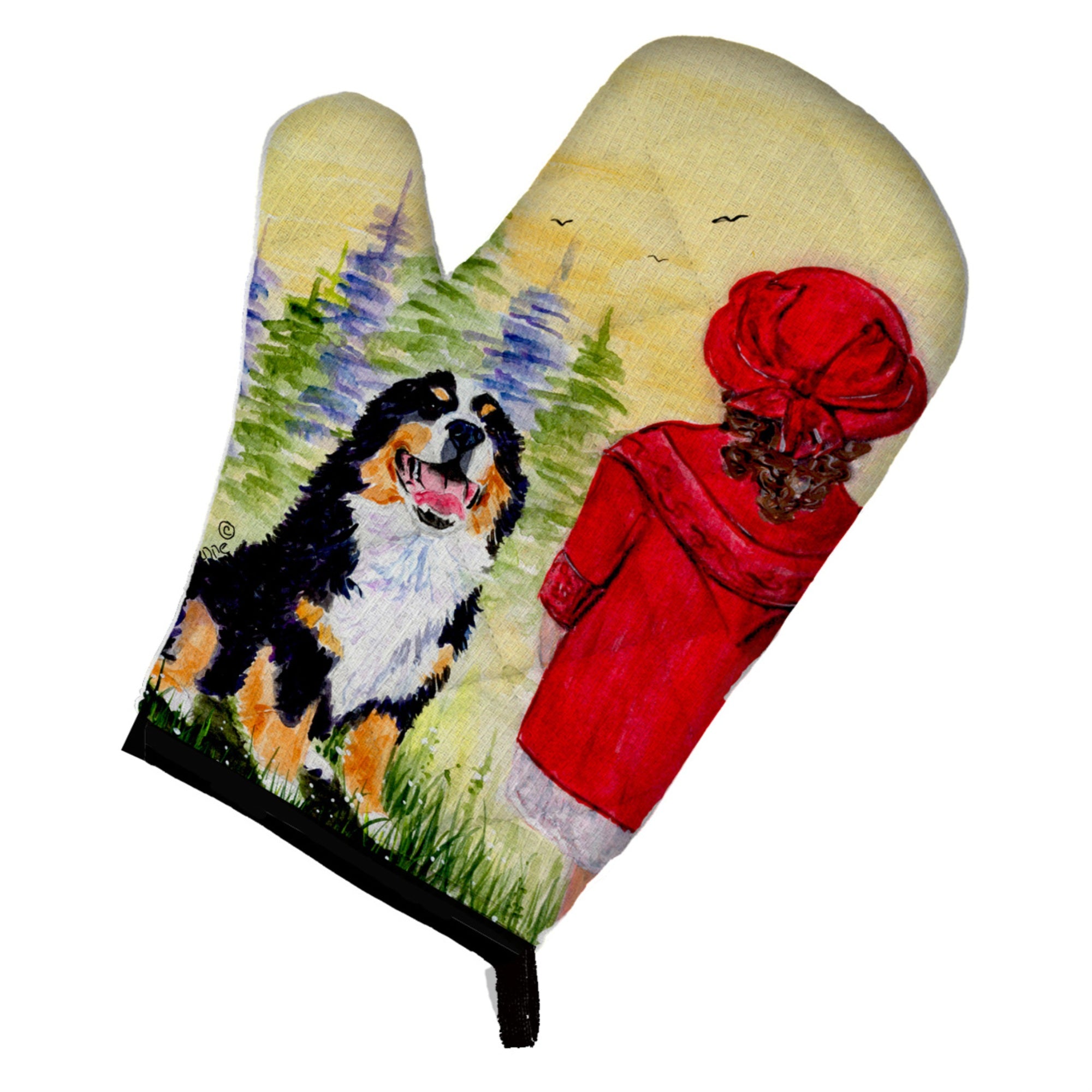Caroline'S Treasures Ss8531Ovmt Little Girl With Her Bernese Mountain Dog Oven Mitt, 12 By 8.5, Multicolor