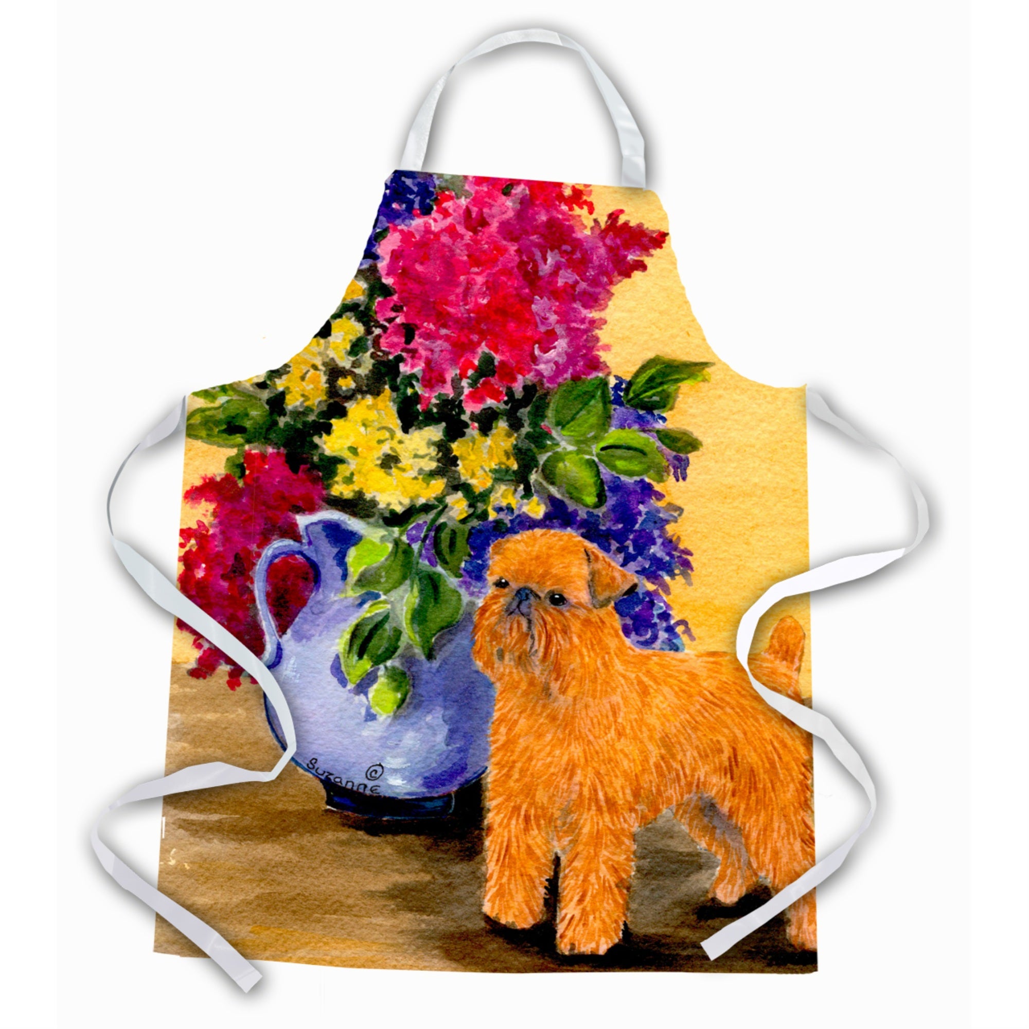 Caroline'S Treasures Ss8543Apron Brussels Griffon Apron, Large, Multicolor