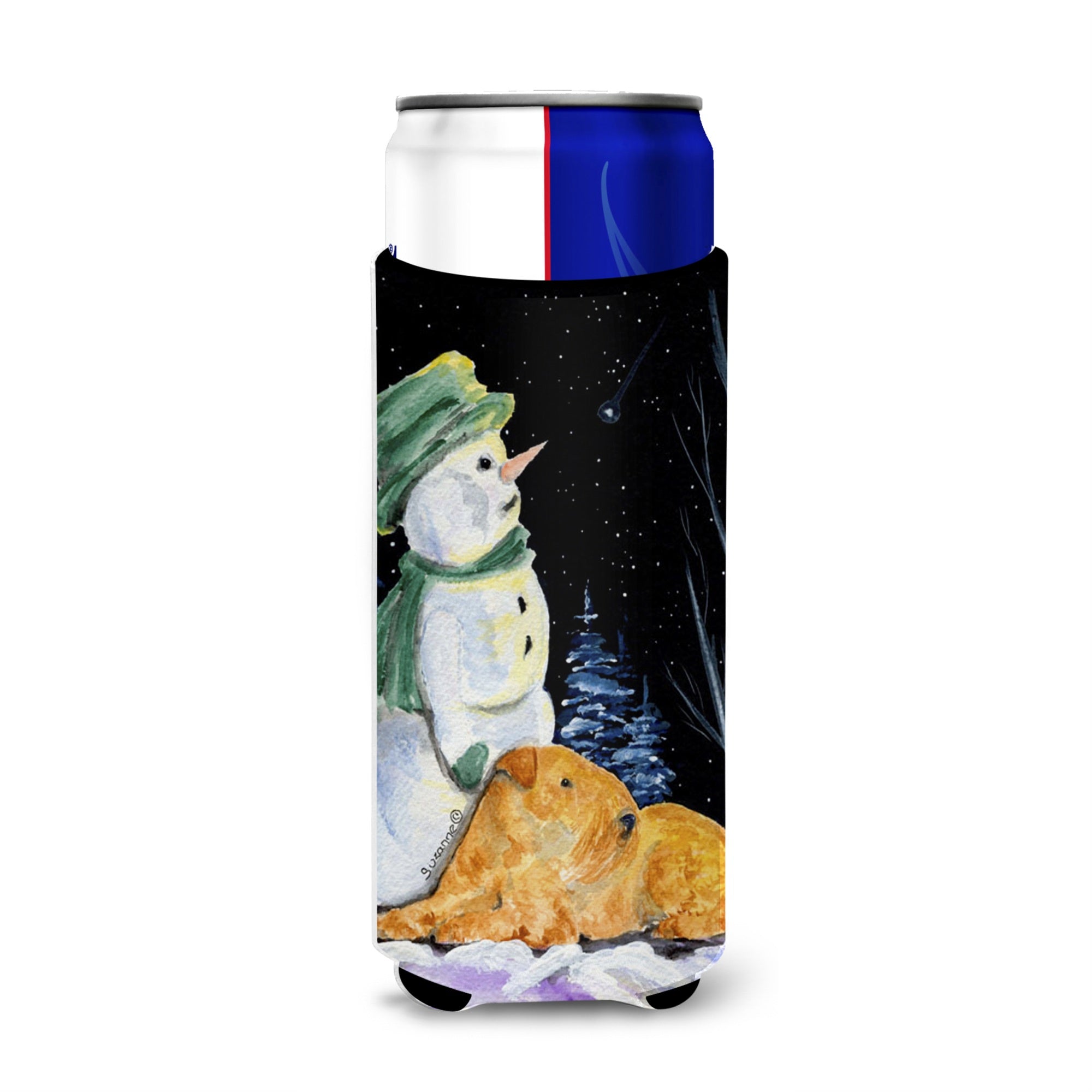 Snowman With Lakeland Terrier Ultra Beverage Insulators For Slim Cans Ss8555Muk
