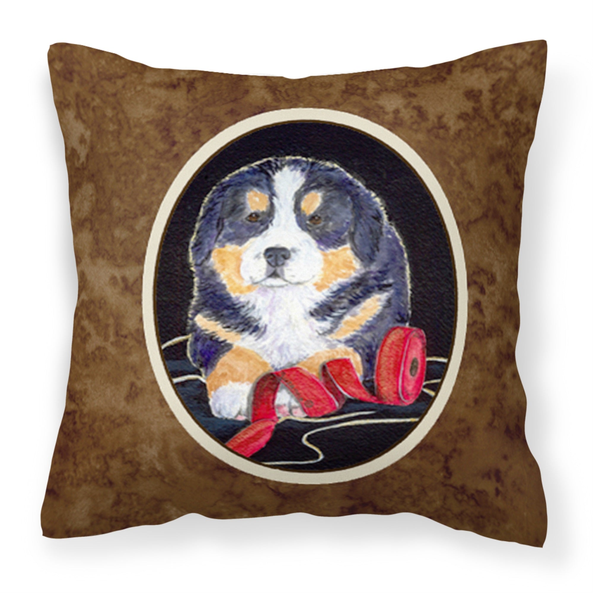 Caroline'S Treasures Ss8569Pw1414 Bernese Mountain Dog Decorative Canvas Fabric Pillow, Large, Multicolor