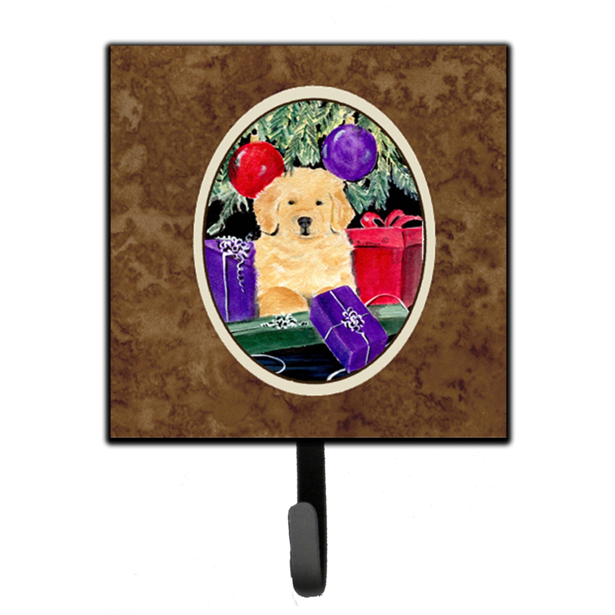 Caroline'S Treasures Ss8581Sh4 Golden Retriever Leash Holder Or Key Hook, Small, Multicolor