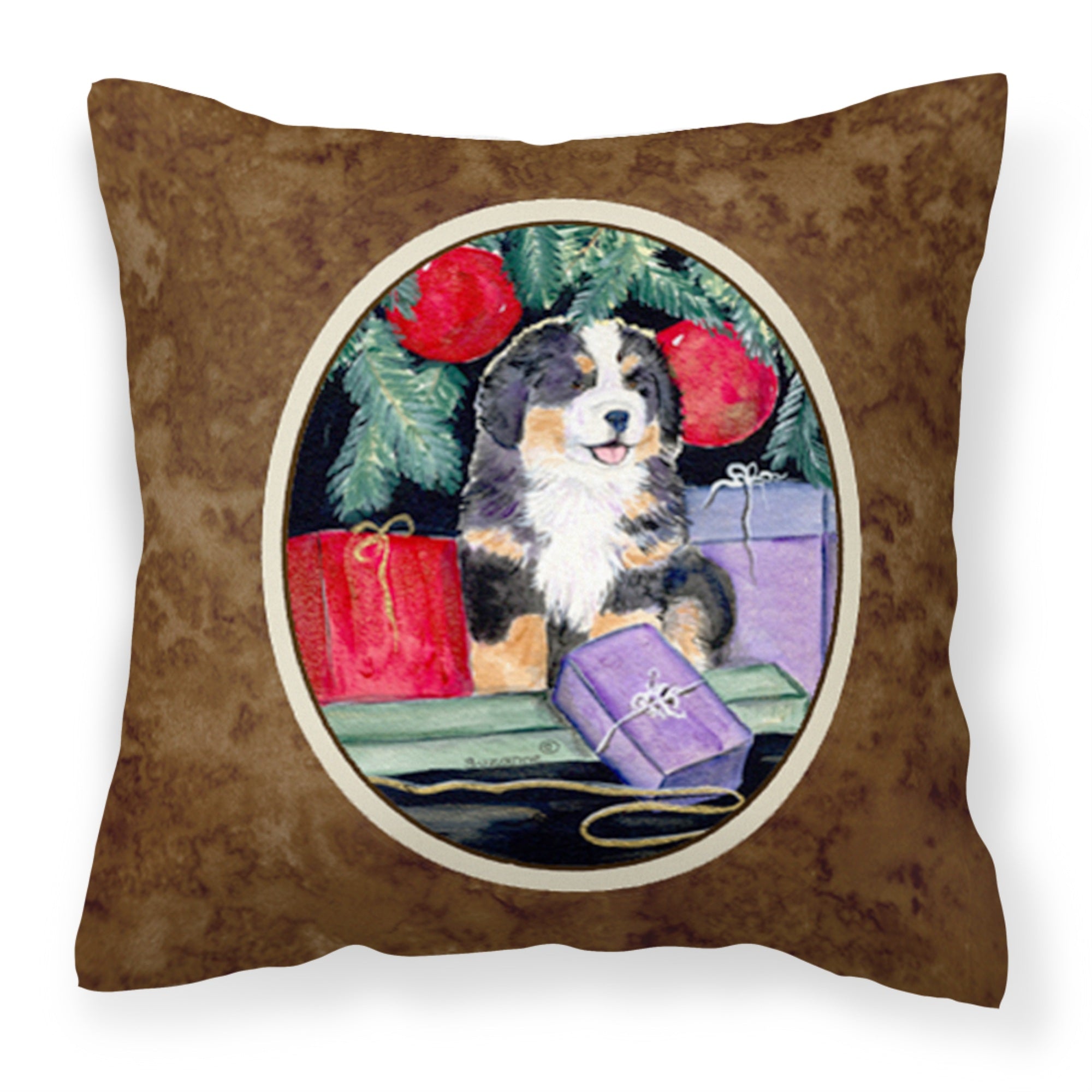 Caroline'S Treasures Ss8583Pw1414 Bernese Mountain Dog Decorative Canvas Fabric Pillow, Large, Multicolor
