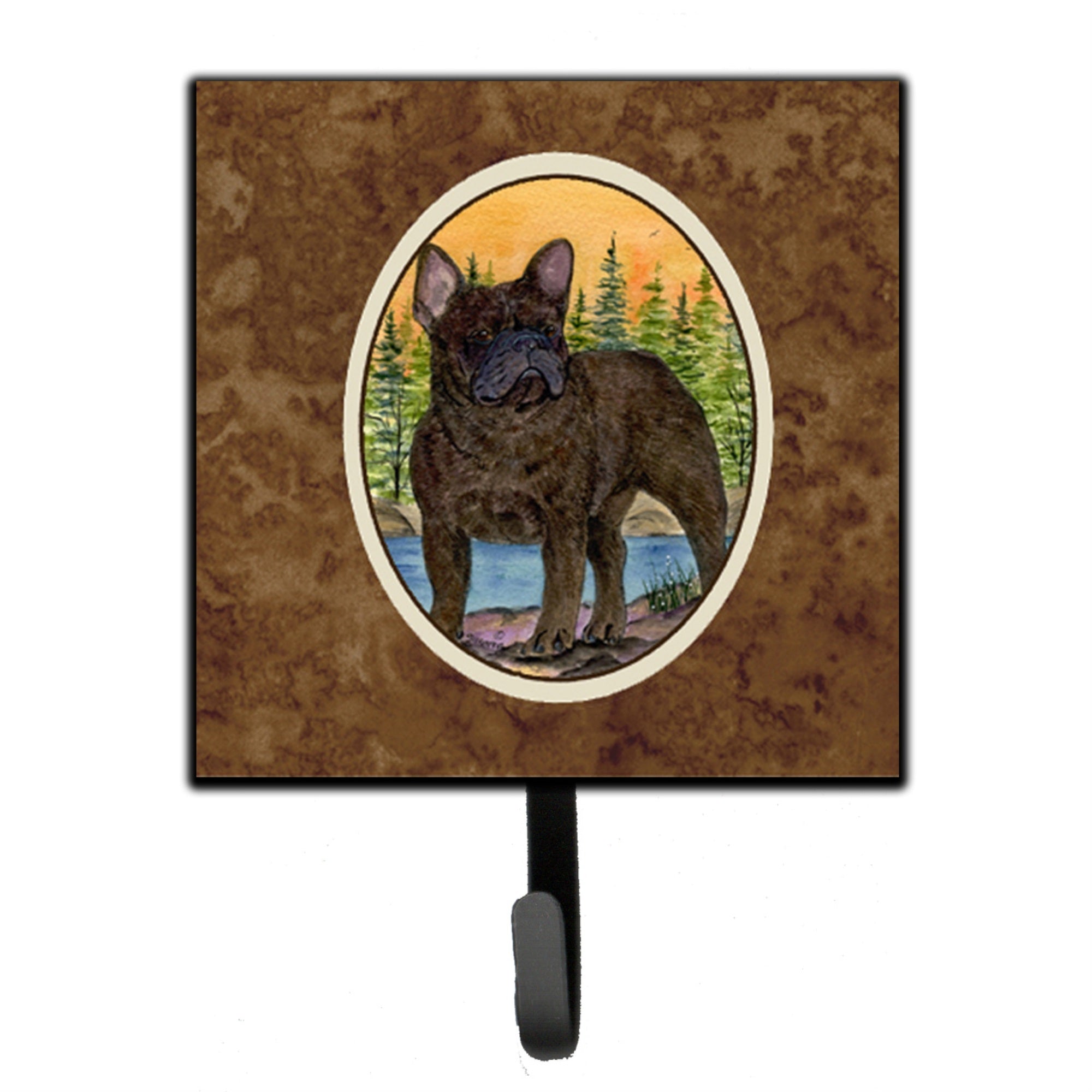 Caroline'S Treasures Ss8597Sh4 French Bulldog Leash Holder Or Key Hook, Small, Multicolor