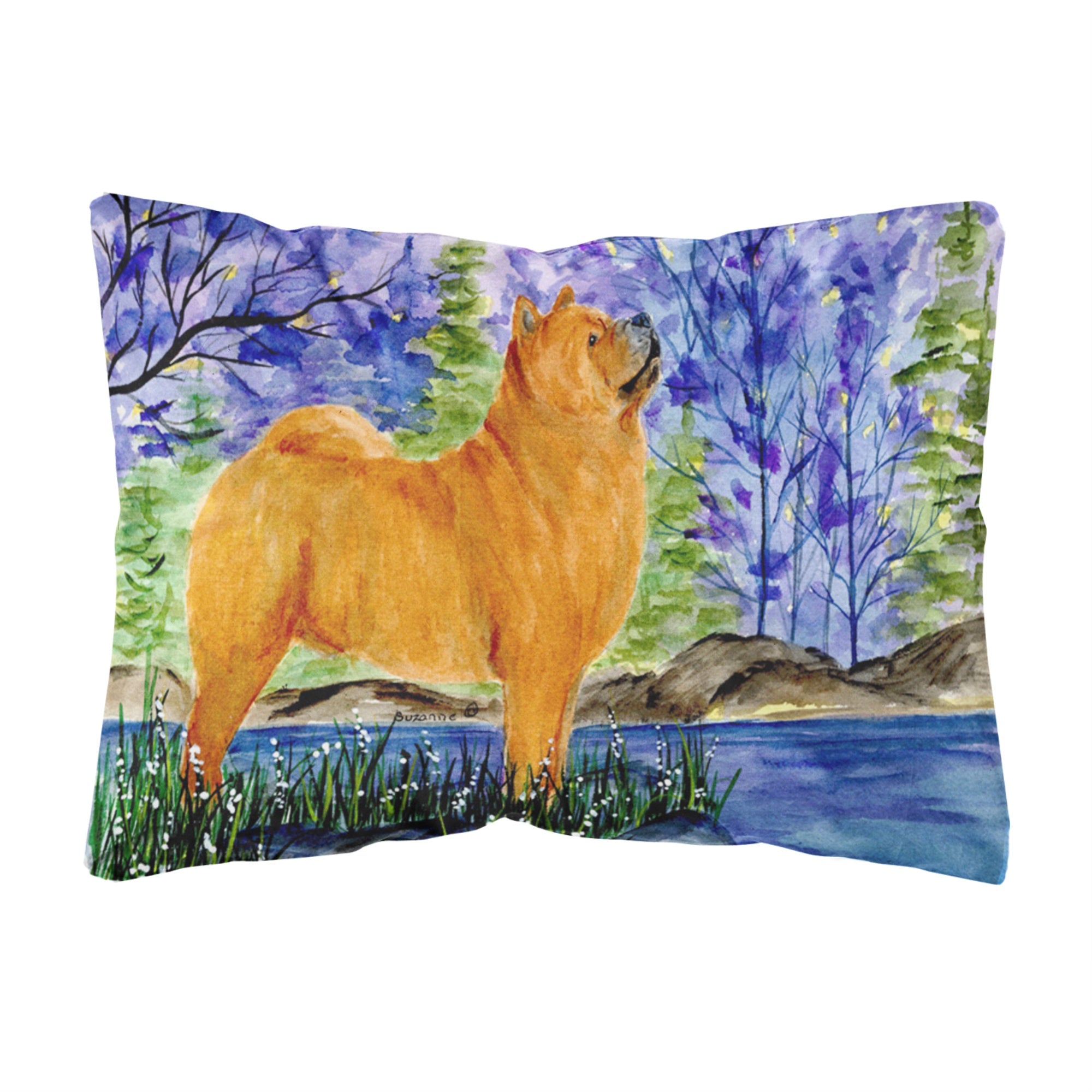 Caroline'S Treasures Ss8600Pw1216 Chow Chow Decorative Canvas Fabric Pillow, Large, Multicolor