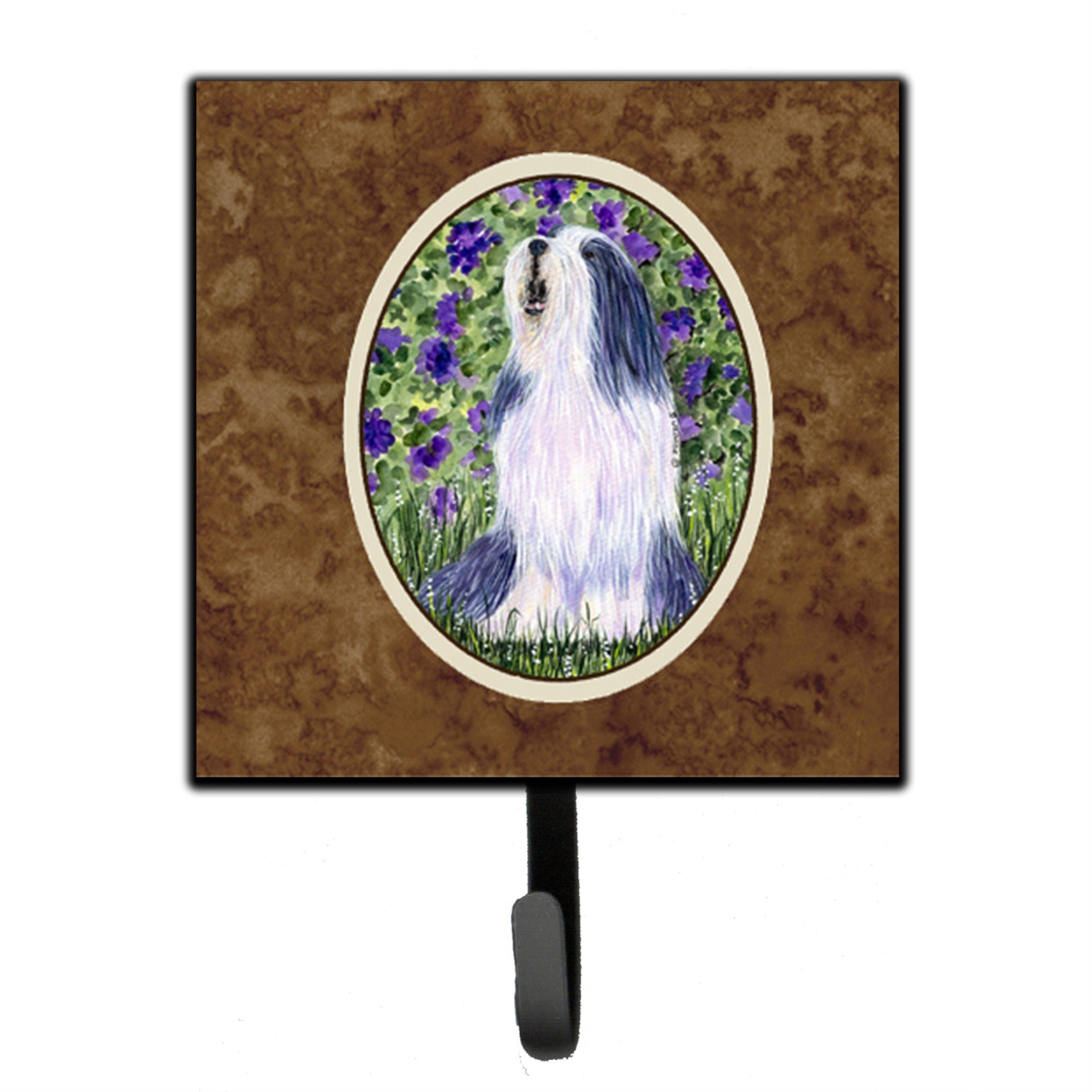 Caroline'S Treasures Ss8602Sh4 Bearded Collie Leash Holder Or Key Hook, Small, Multicolor