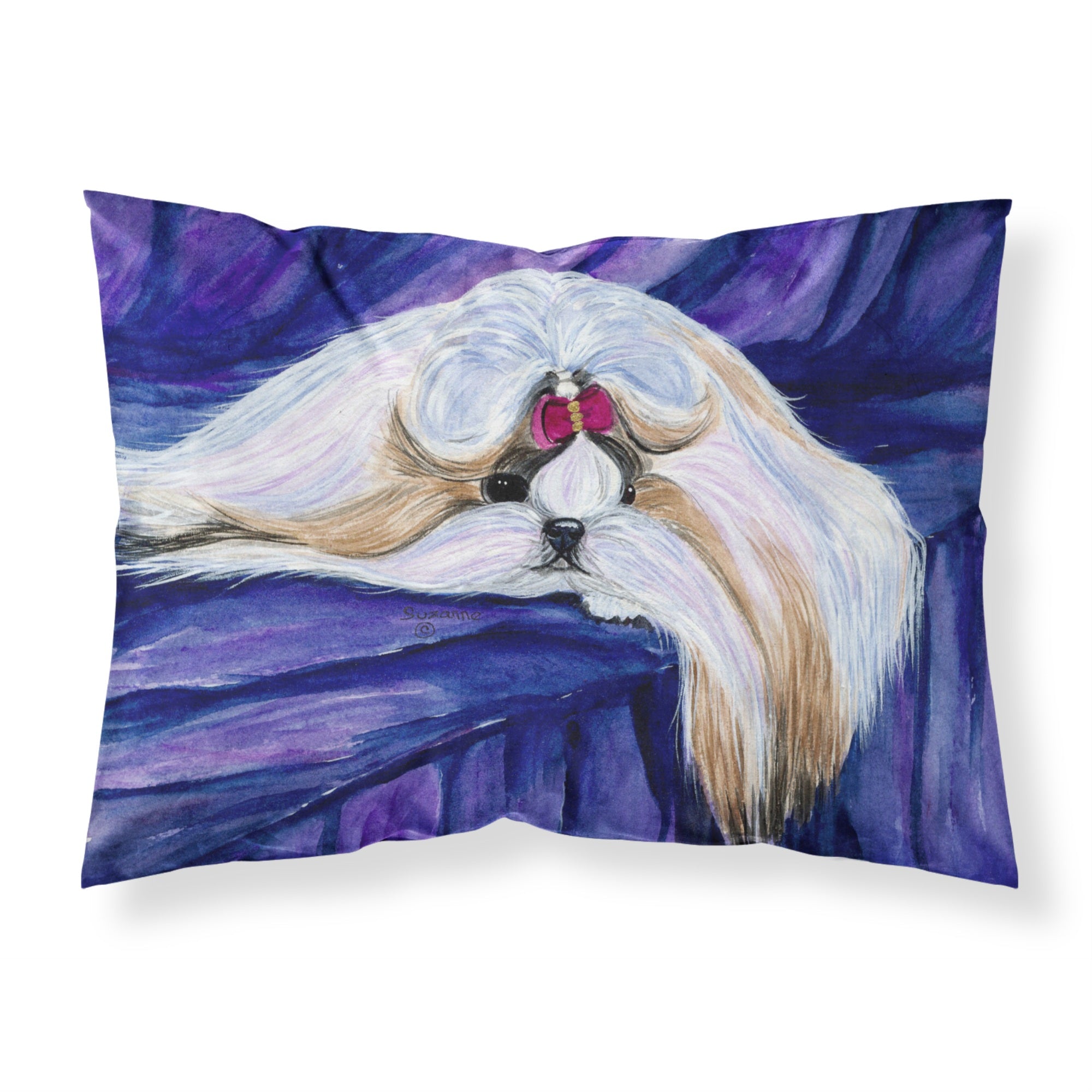 Caroline'S Treasures Ss8605Pillowcase Shih Tzu Moisture Wicking Fabric Standard Pillowcase, Large, Multicolor
