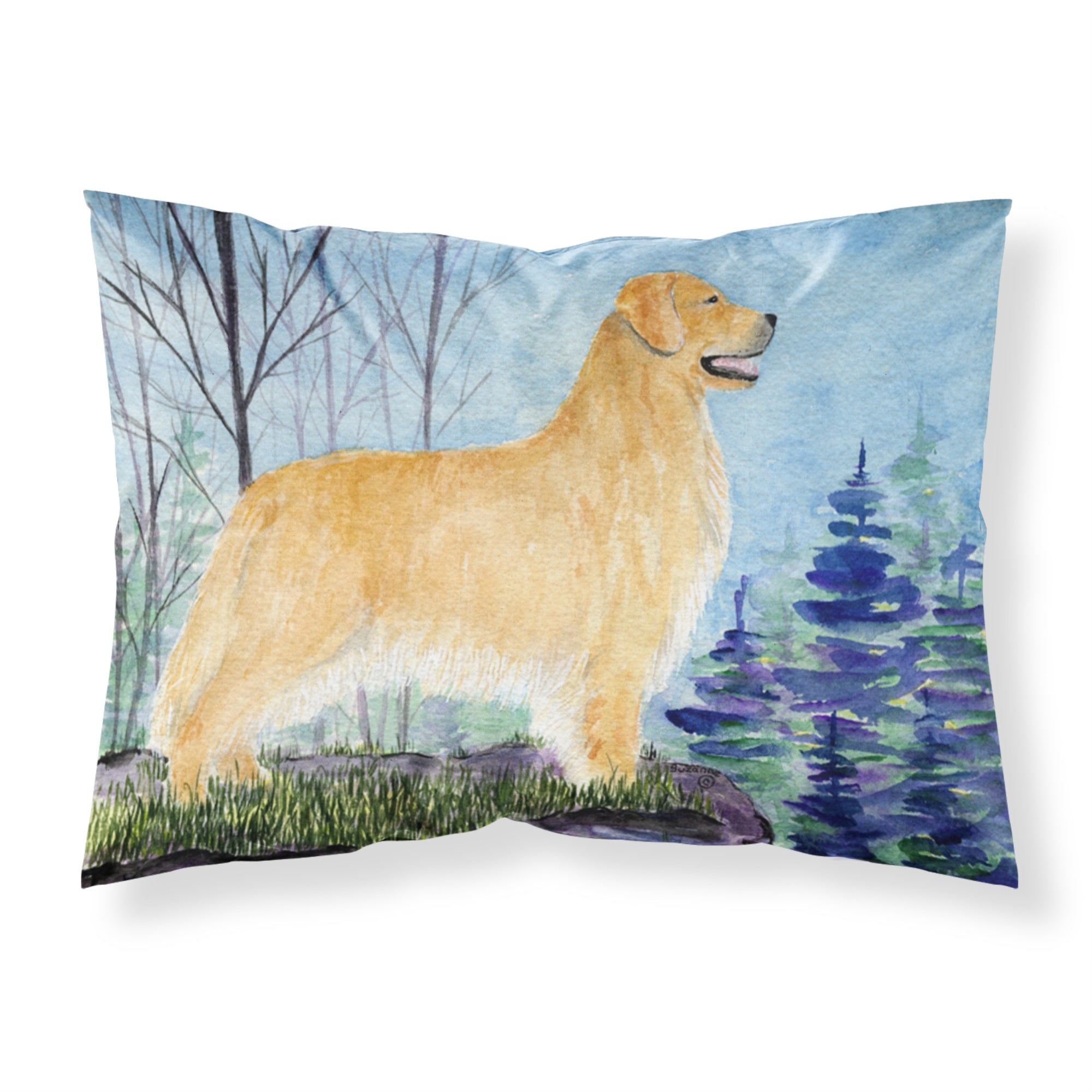 Caroline'S Treasures Ss8607Pillowcase Golden Retriever Moisture Wicking Fabric Standard Pillowcase, Large, Multicolor