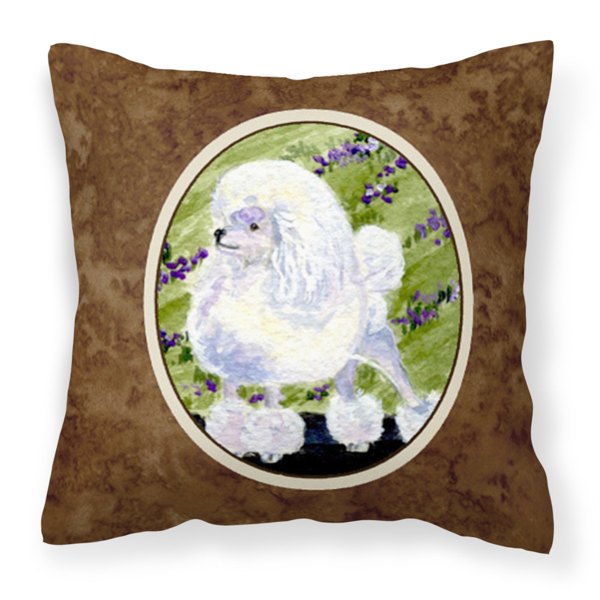 Caroline'S Treasures Ss8620Pw1414 Poodle Decorative Canvas Fabric Pillow, Large, Multicolor