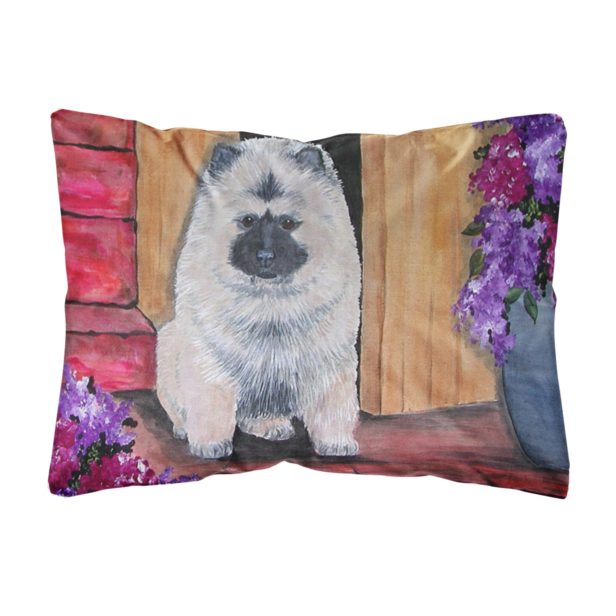 Caroline'S Treasures Ss8622Pw1216 Keeshond Decorative Canvas Fabric Pillow, Large, Multicolor