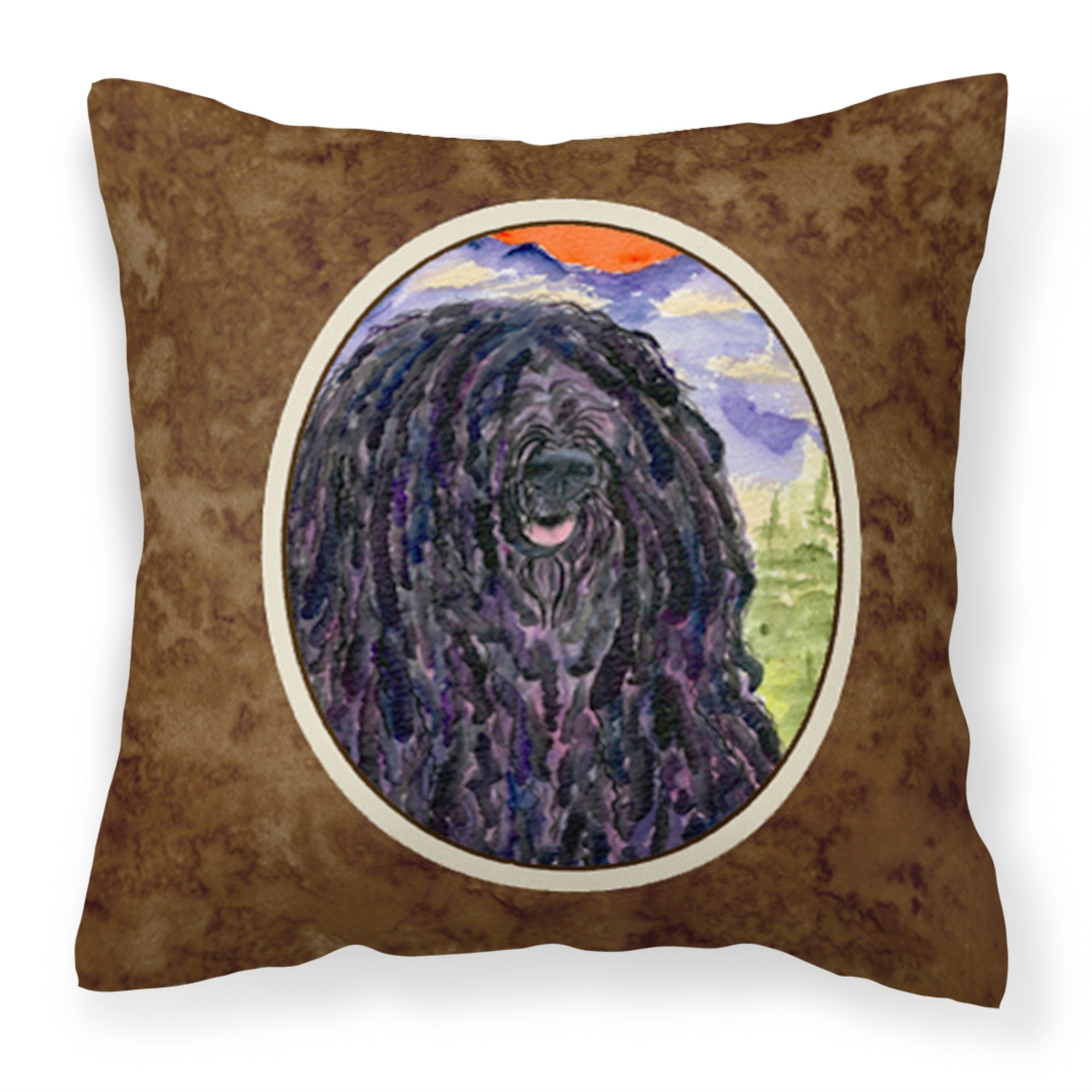 Caroline'S Treasures Ss8623Pw1414 Puli Decorative Canvas Fabric Pillow, Large, Multicolor