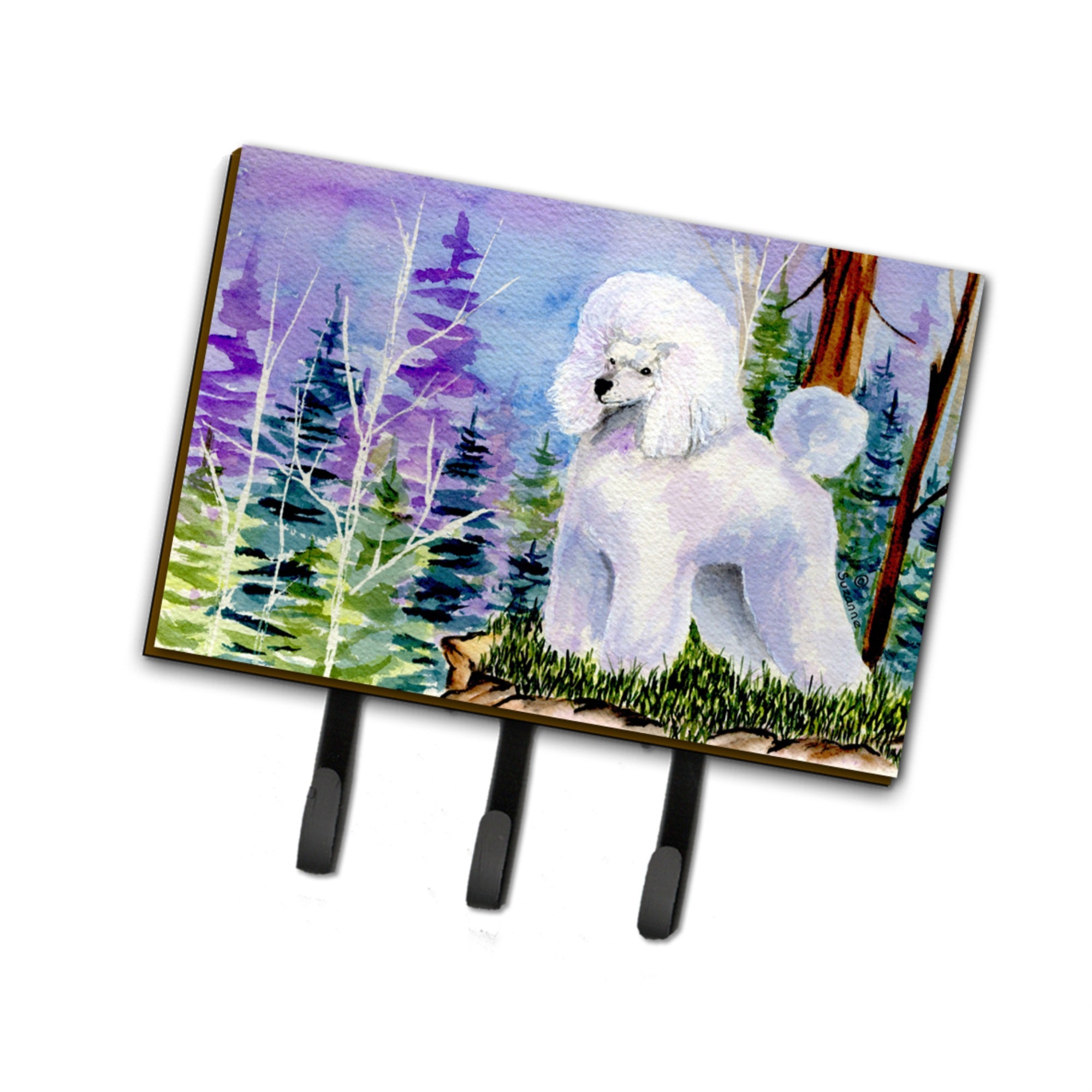 Caroline'S Treasures Ss8639Th68 Poodle Leash Holder Or Key Hook, Large, Multicolor