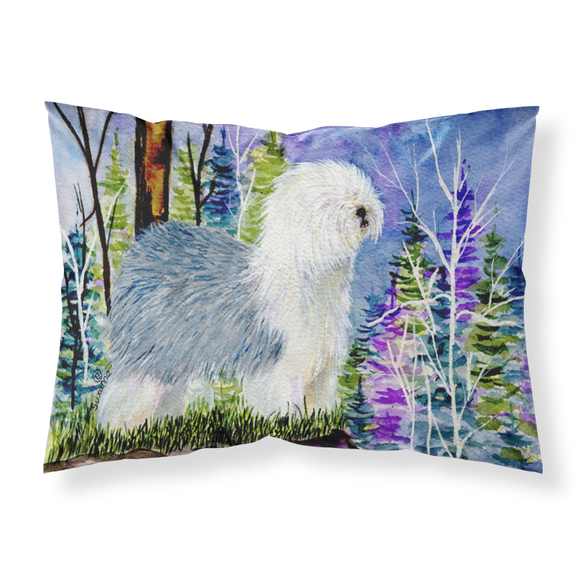 Caroline'S Treasures Ss8641Pillowcase Old English Sheepdog Moisture Wicking Fabric Standard Pillowcase, Large, Multicolor