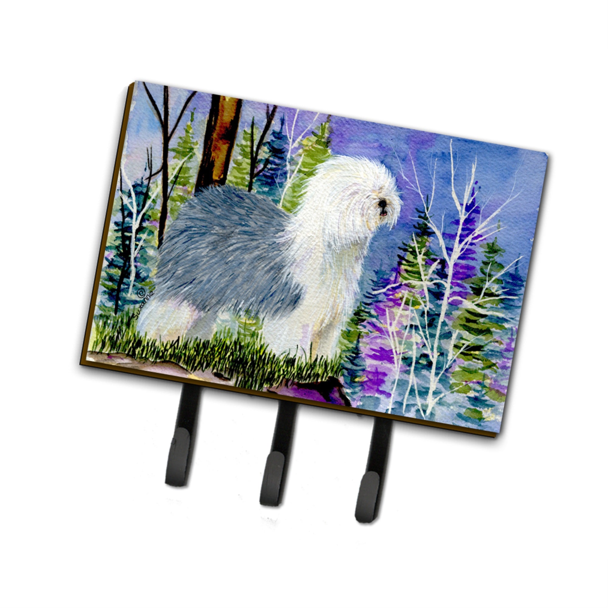 Caroline'S Treasures Ss8641Th68 Old English Sheepdog Leash Holder Or Key Hook, Large, Multicolor