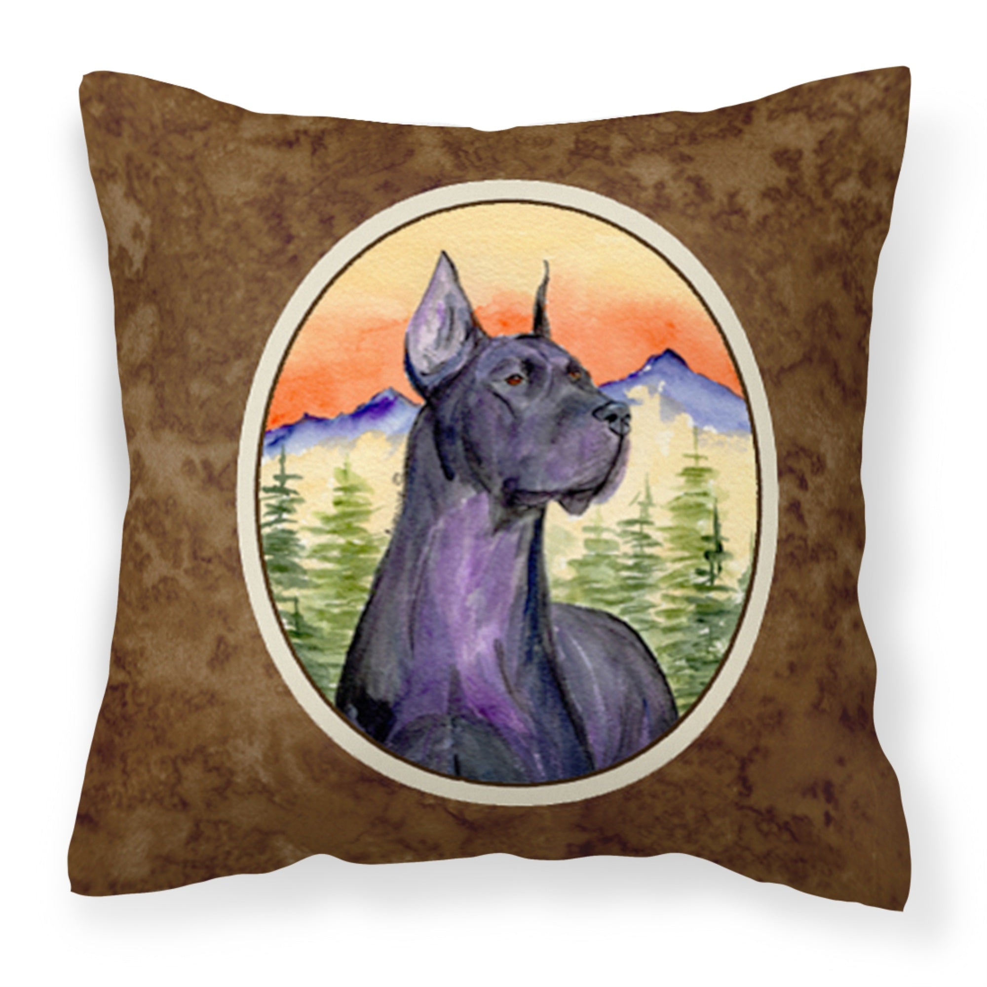 Caroline'S Treasures Ss8642Pw1414 Great Dane Decorative Canvas Fabric Pillow, Large, Multicolor