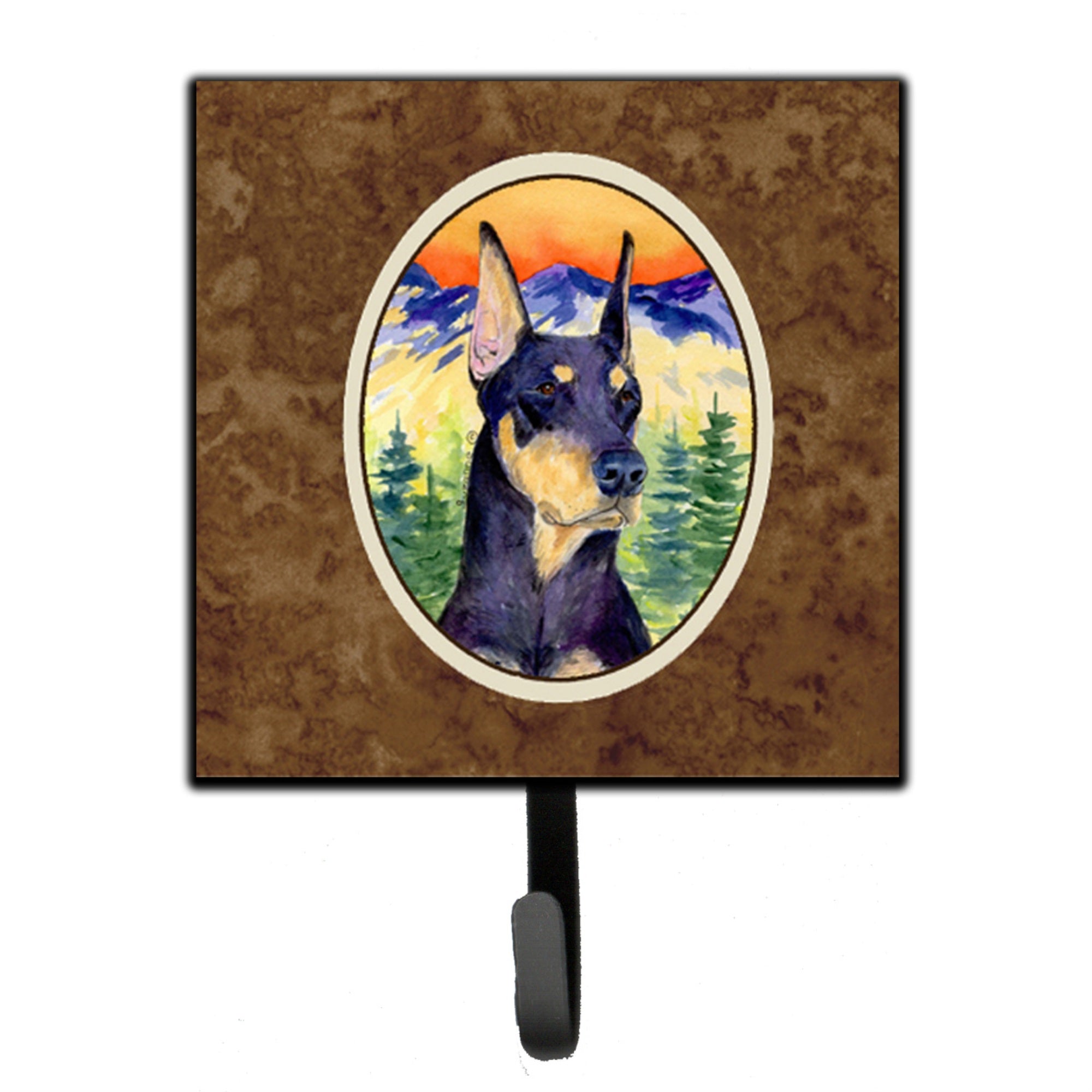 Caroline'S Treasures Ss8658Sh4 Doberman Leash Holder Or Key Hook, Small, Multicolor