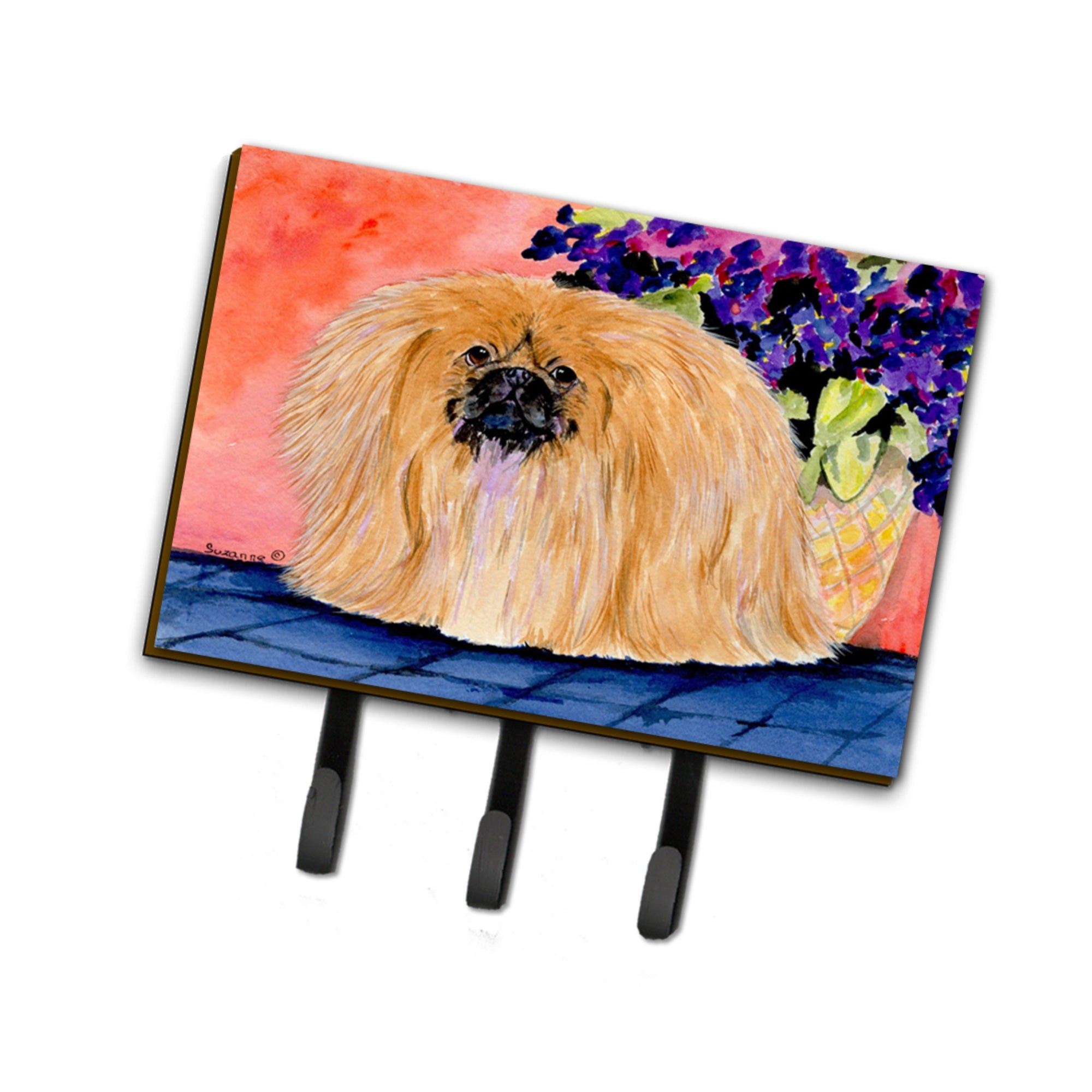 Caroline'S Treasures Ss8661Th68 Pekingese Leash Holder Or Key Hook, Large, Multicolor
