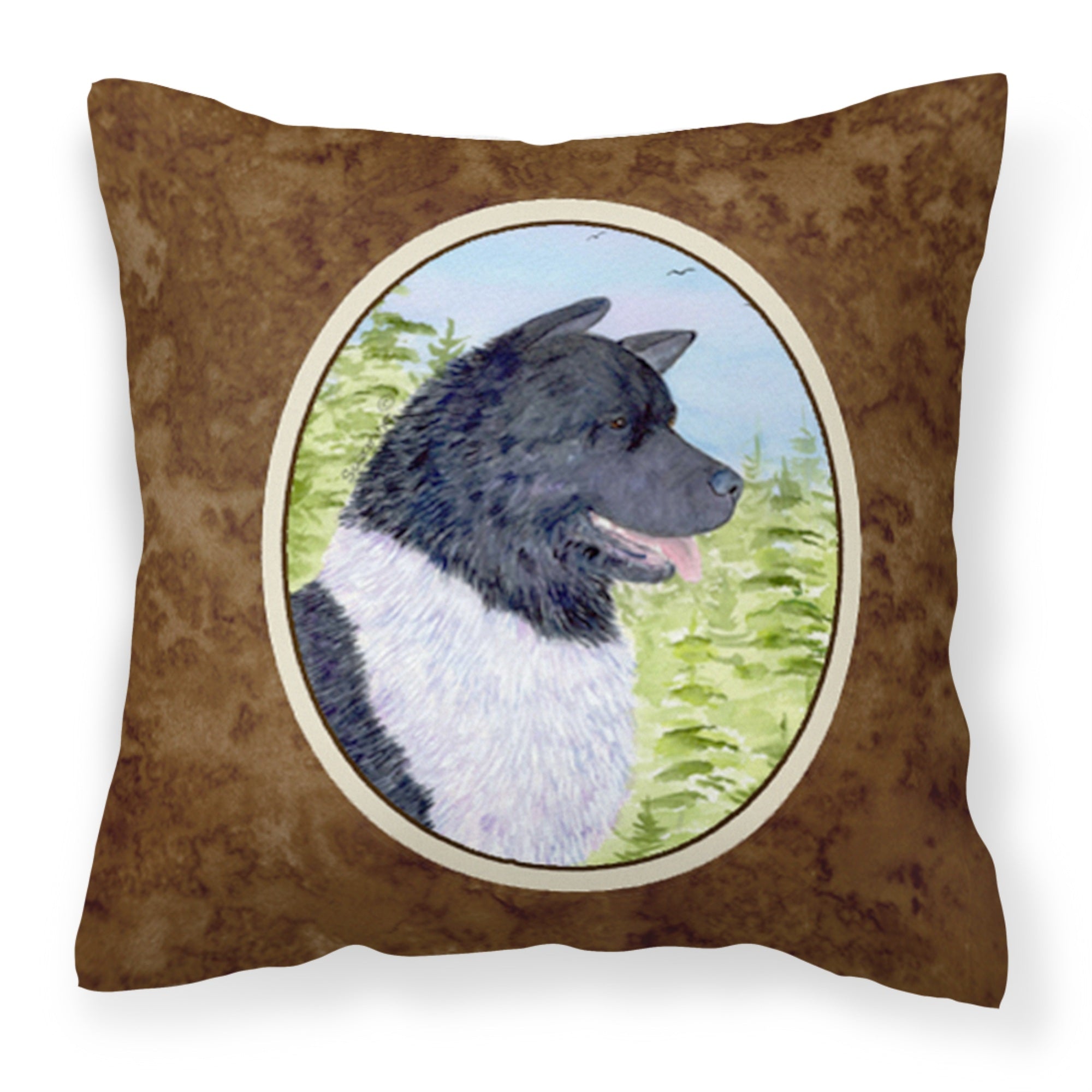 Caroline'S Treasures Ss8670Pw1414 Akita Decorative Canvas Fabric Pillow, Large, Multicolor