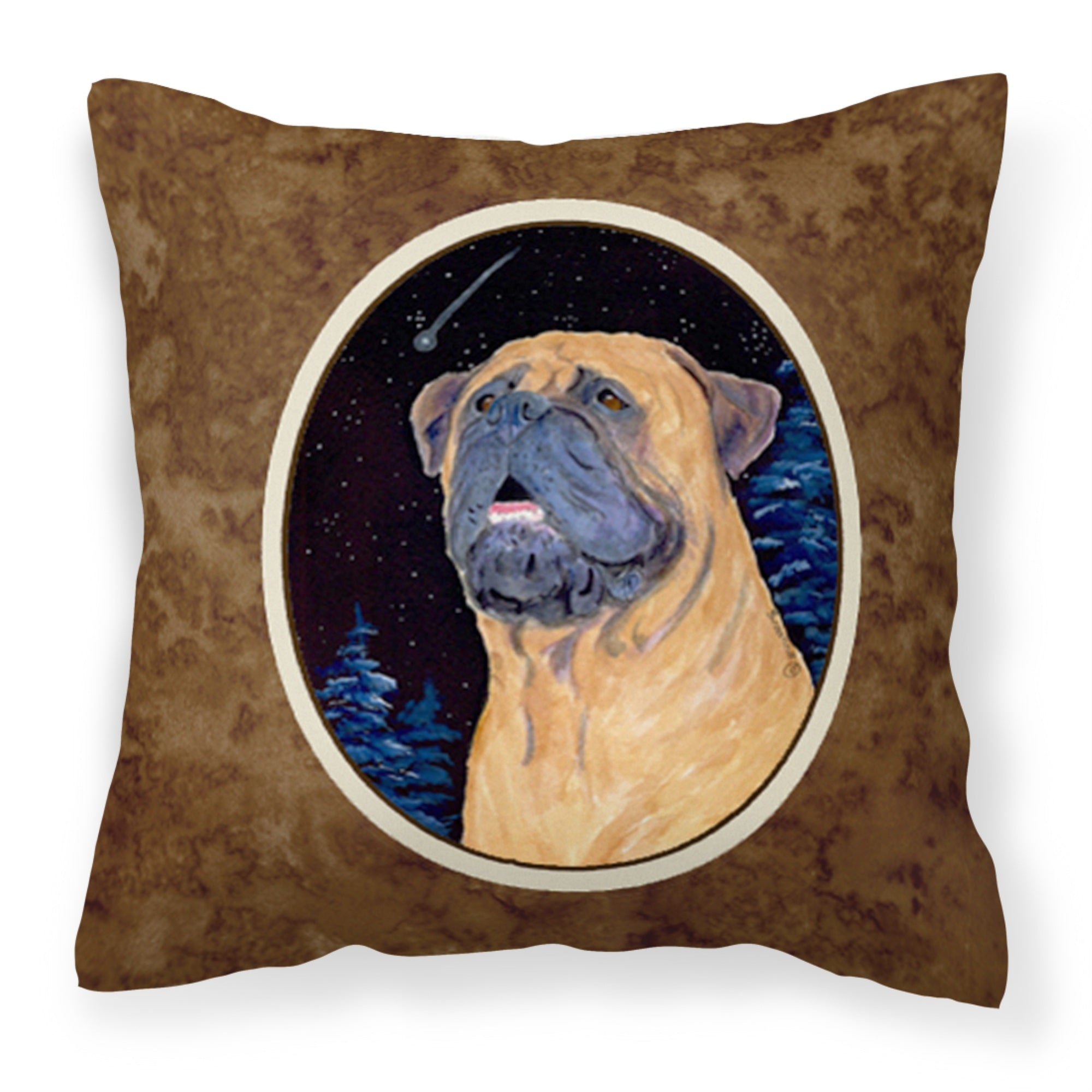 Caroline'S Treasures Ss8672Pw1414 Bullmastiff Decorative Canvas Fabric Pillow, Large, Multicolor