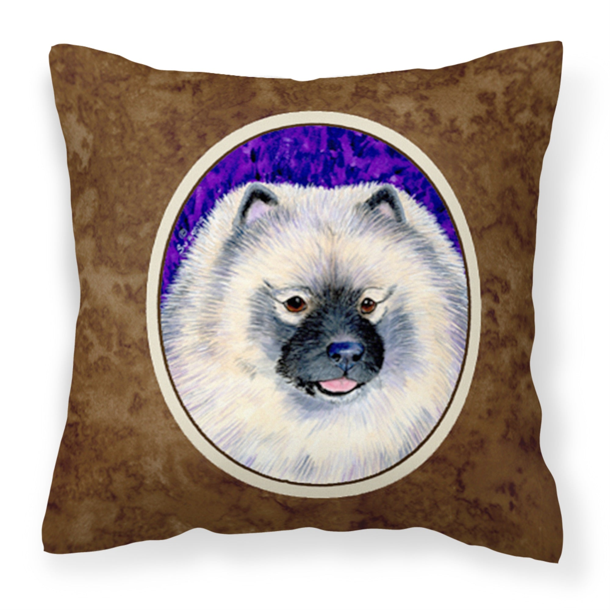 Caroline'S Treasures Ss8691Pw1414 Keeshond Decorative Canvas Fabric Pillow, Large, Multicolor