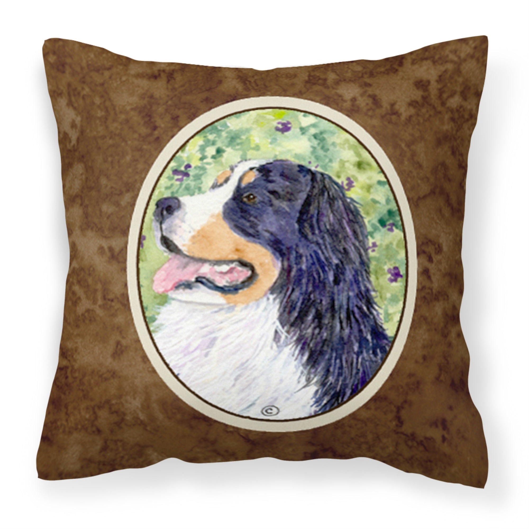 Caroline'S Treasures Ss8706Pw1414 Bernese Mountain Dog Decorative Canvas Fabric Pillow, Large, Multicolor