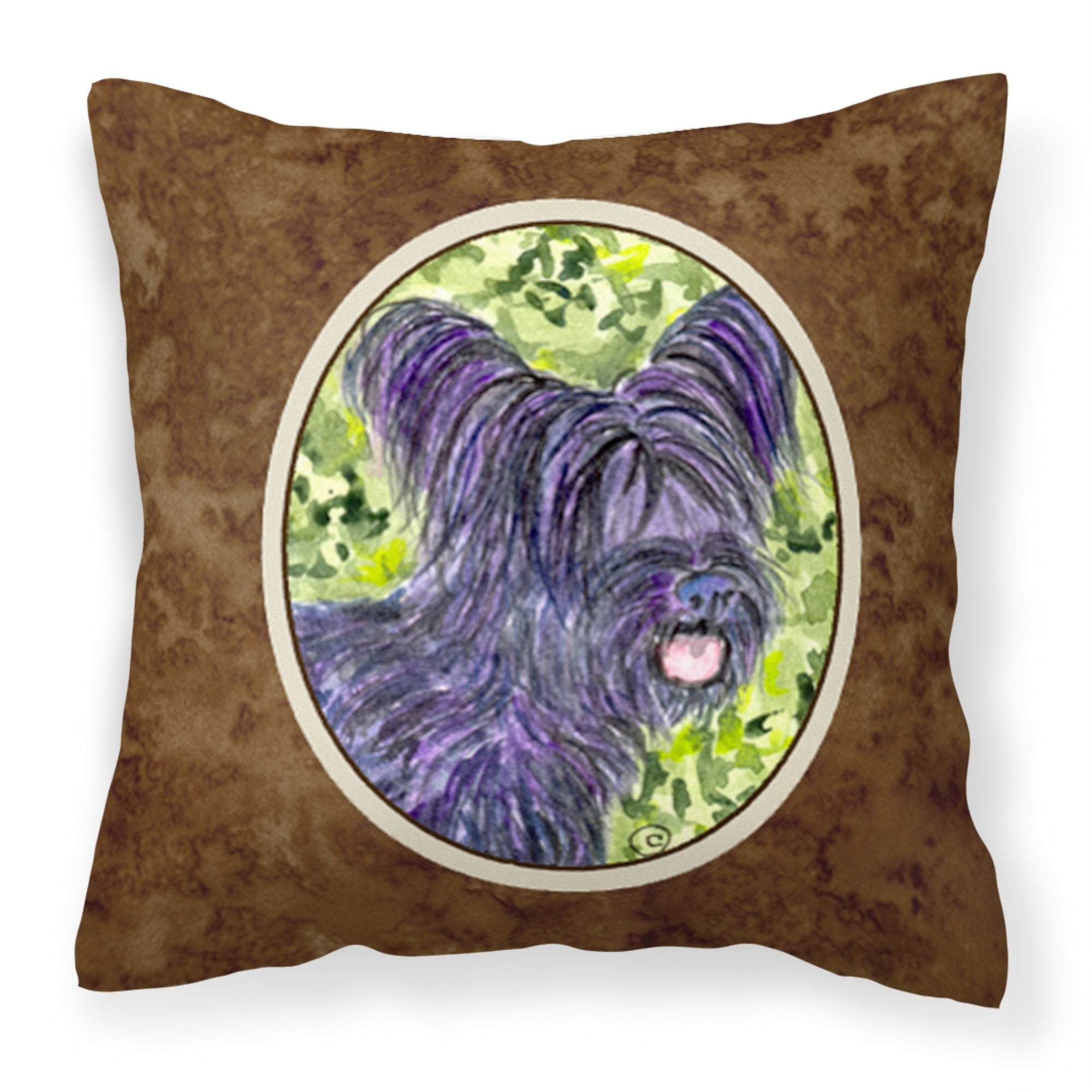 Caroline'S Treasures Ss8718Pw1414 Skye Terrier Decorative Canvas Fabric Pillow, Large, Multicolor