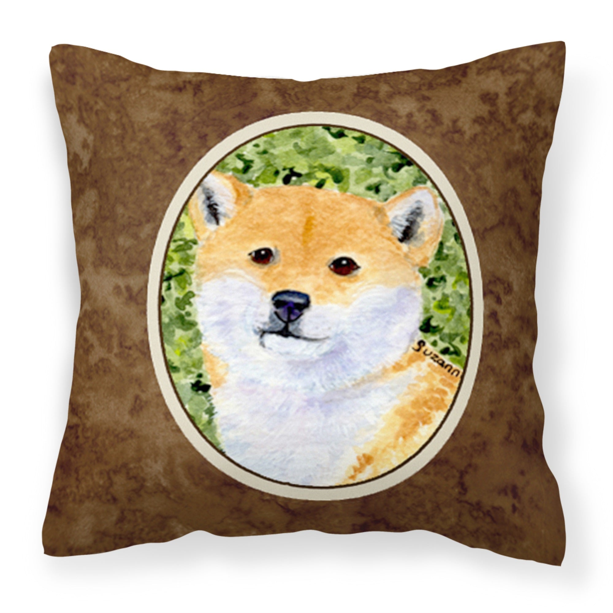 Caroline'S Treasures Ss8719Pw1414 Shiba Inu Decorative Canvas Fabric Pillow, Large, Multicolor